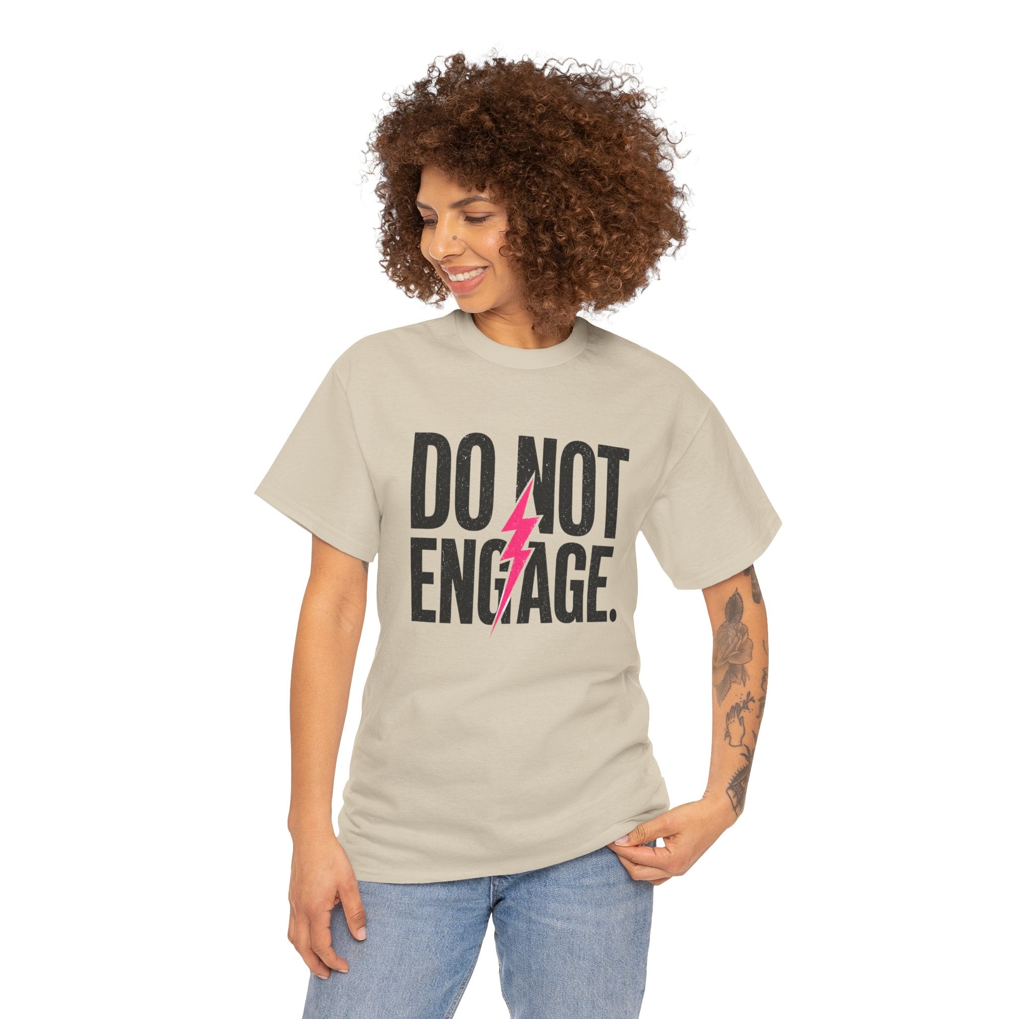 Do Not Engage Lightning Tee — Funny Bold Graphic T‑Shirt