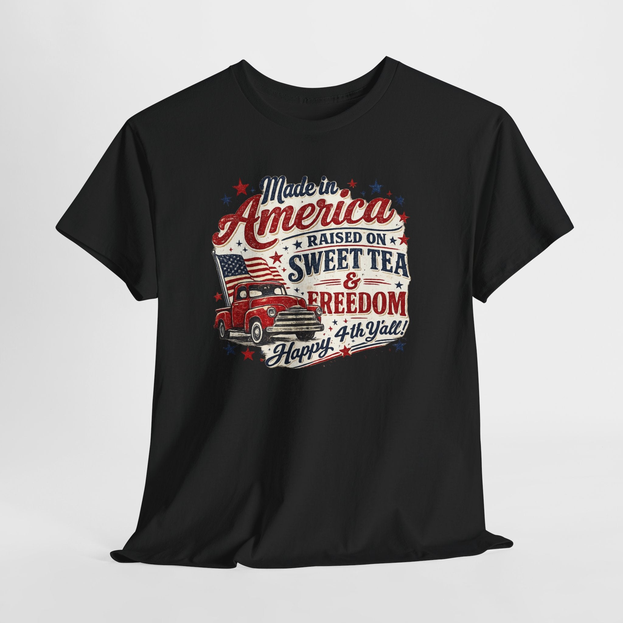 Made in America Sweet Tea & Freedom T-Shirt — 4th of July Patriotic Tee