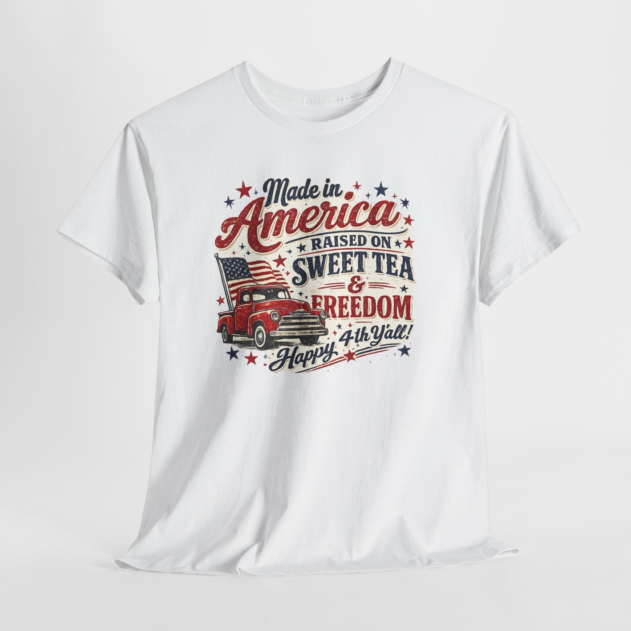 Made in America Sweet Tea & Freedom T-Shirt — 4th of July Patriotic Tee