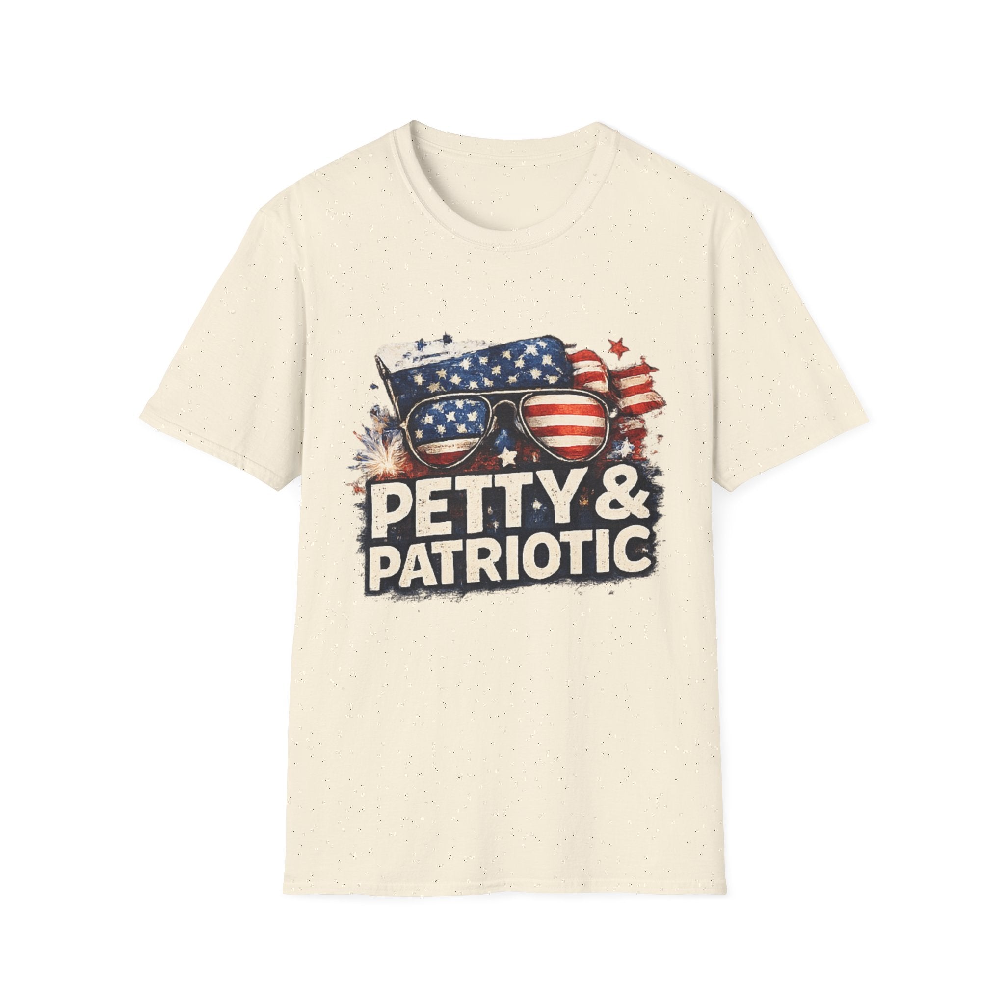 Petty & Patriotic T-Shirt — Funny American Flag Sunglasses Tee