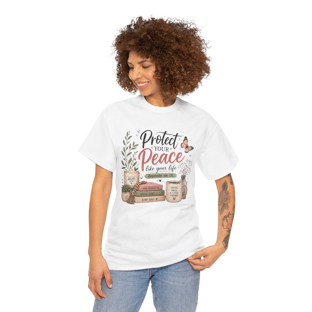Protect Your Peace Tee — Inspirational Floral Graphic T-Shirt