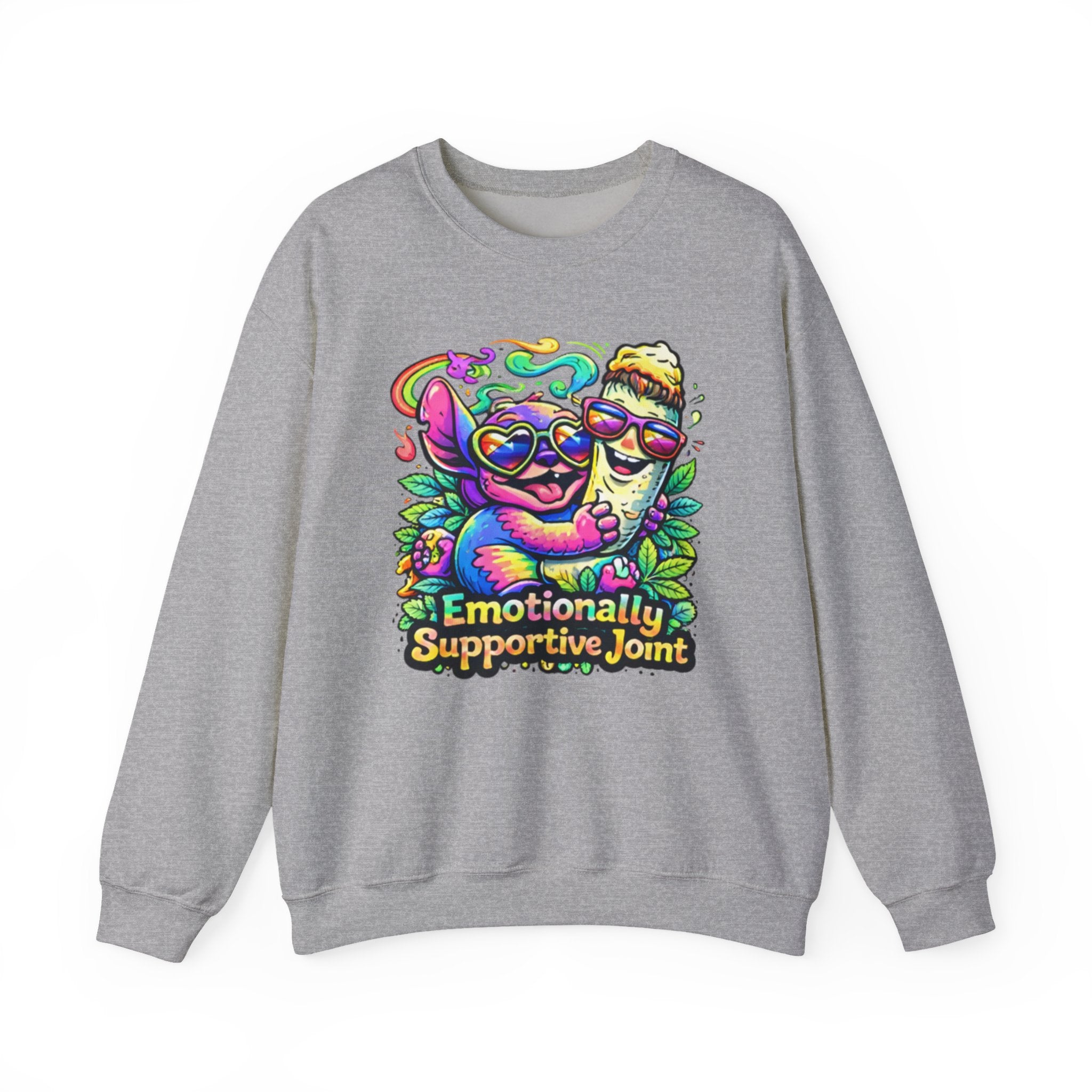 Emotionally Supportive Joint Sweatshirt — Cute Sloth & Joint Hug Graphic