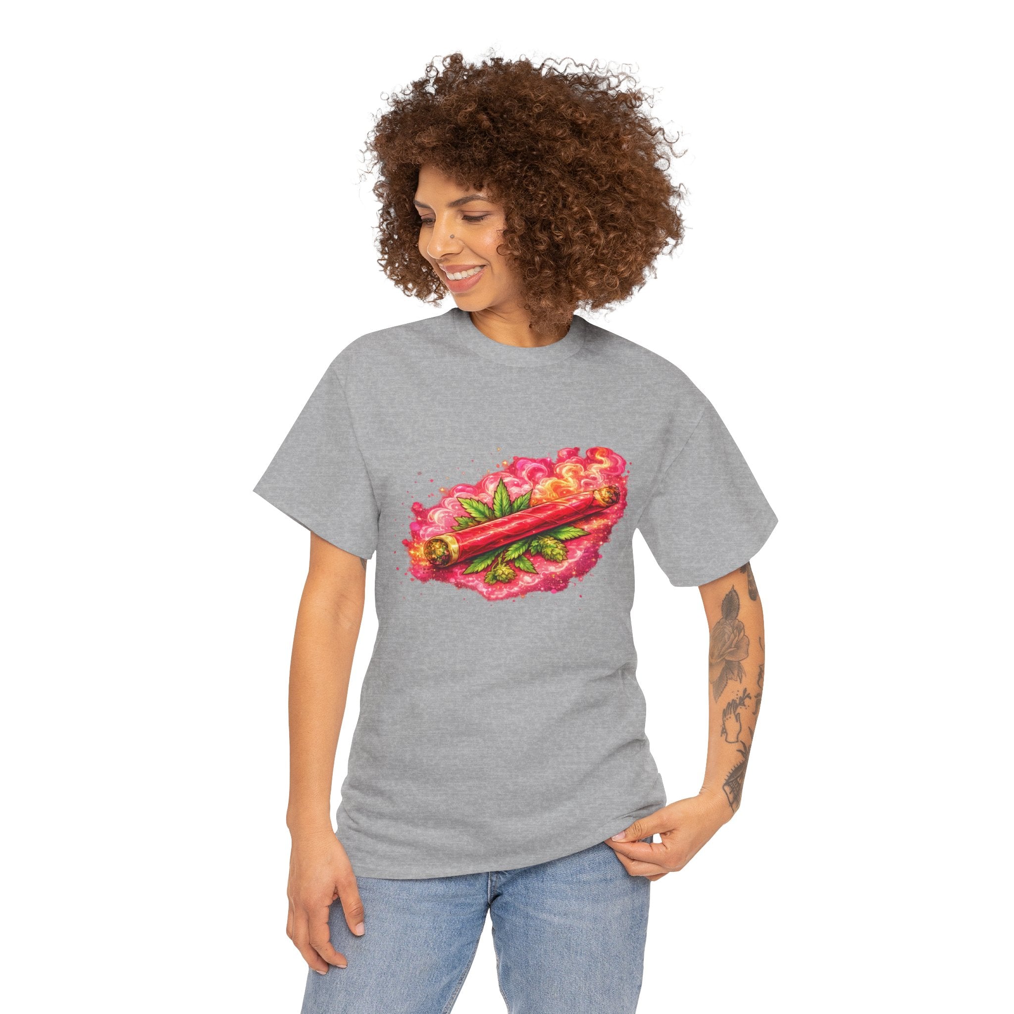 Spicy Cigar Verde Tee — Retro Chili & Cigar Graphic T-Shirt