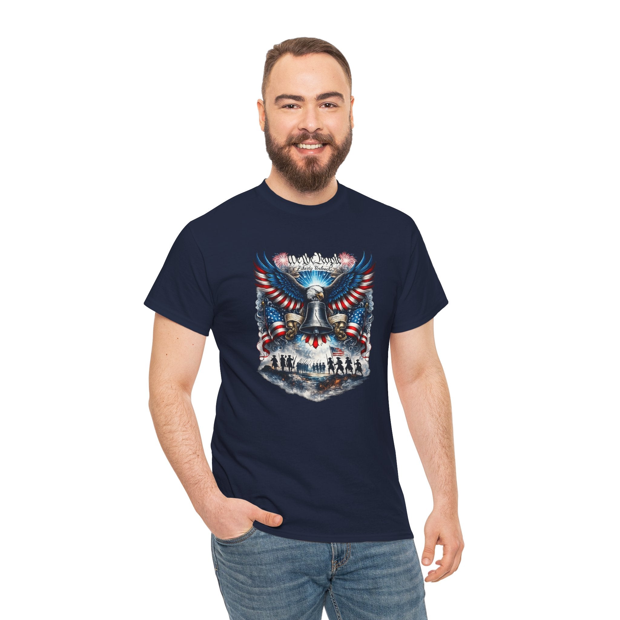 Patriotic Eagle Tee — "We the People" Liberty Bell Graphic T-Shirt