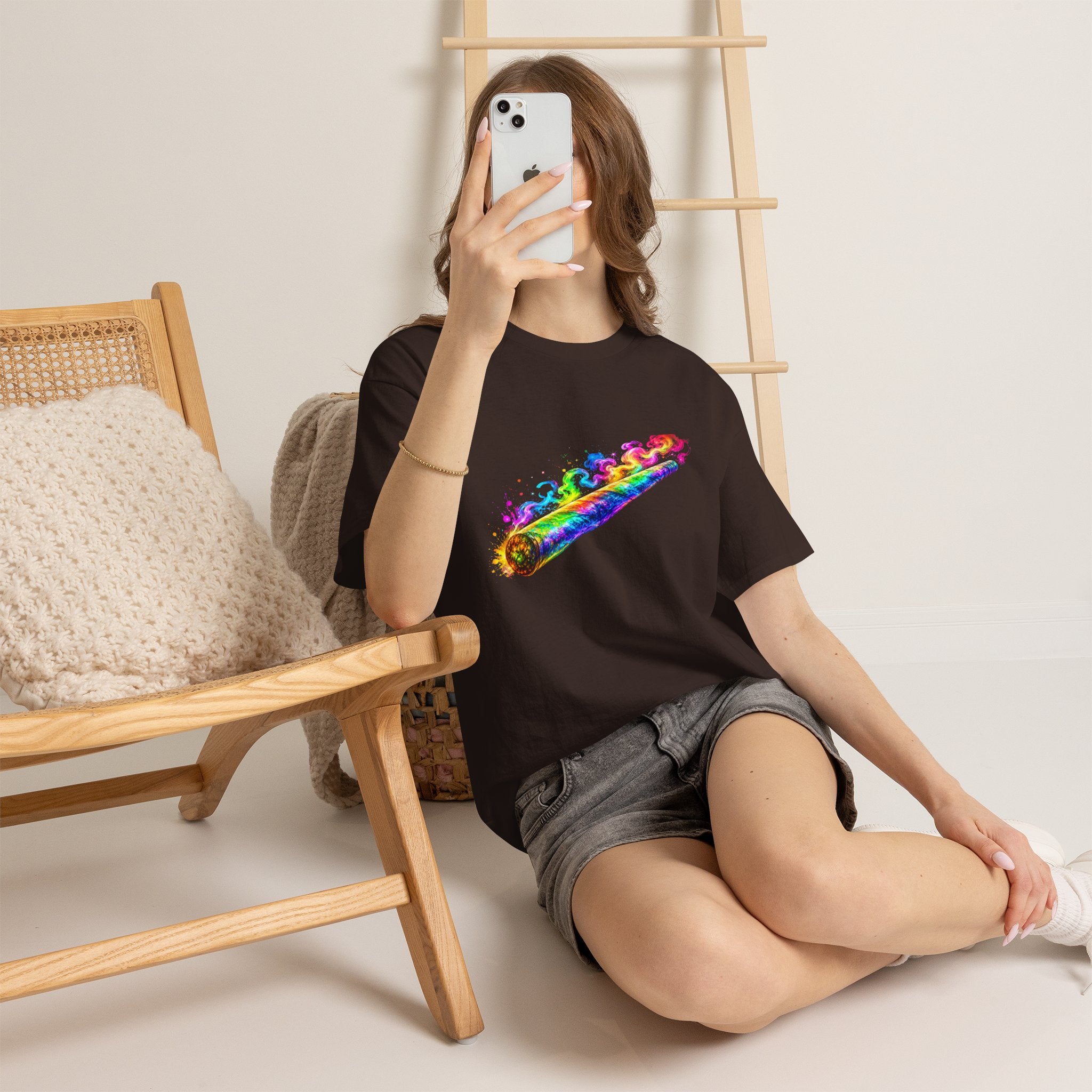 Rainbow Joint T-Shirt — Colorful Psychedelic Stoner Graphic Tee