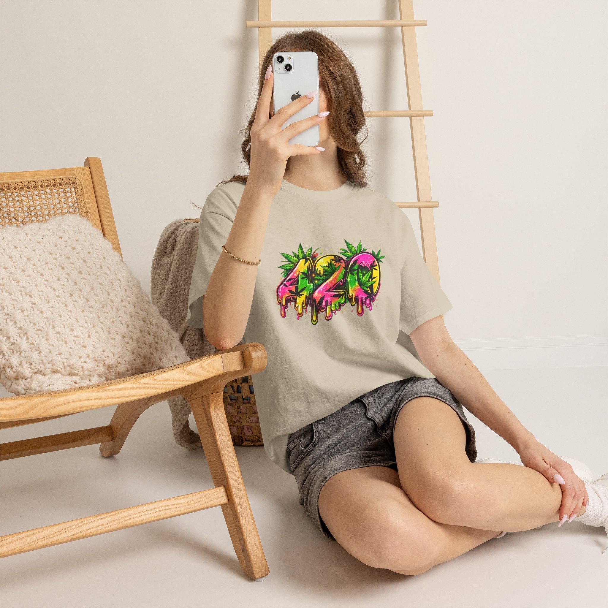 420 Drip Graphic T-Shirt — Cannabis Leaf Streetwear Tee