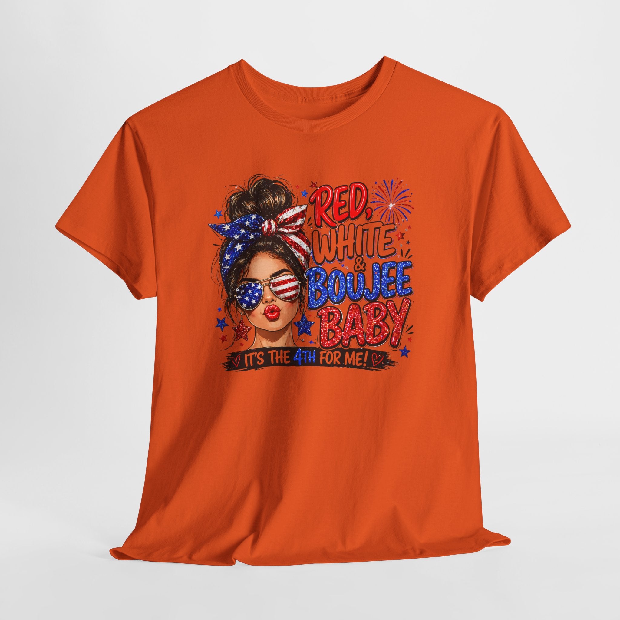 Patriotic 'Red White Boujee Baby' Tee – 4th of July Women's Graphic Shirt