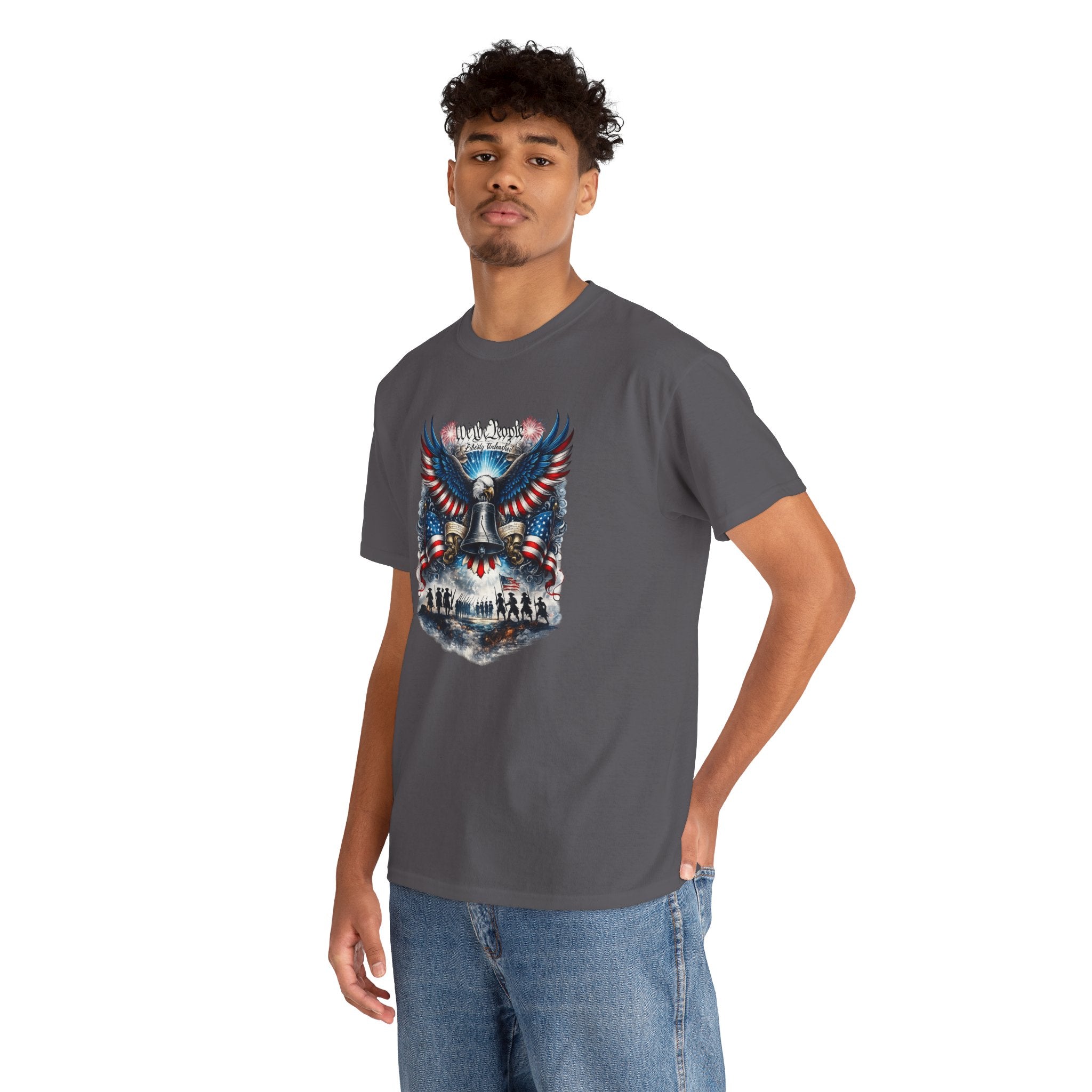 Patriotic Eagle Tee — "We the People" Liberty Bell Graphic T-Shirt