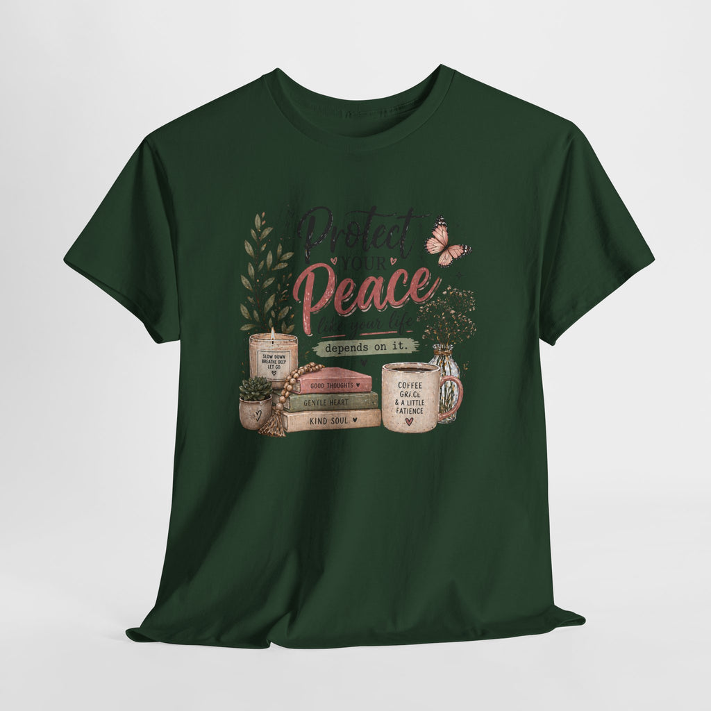 Protect Your Peace Tee — Inspirational Floral Graphic T-Shirt