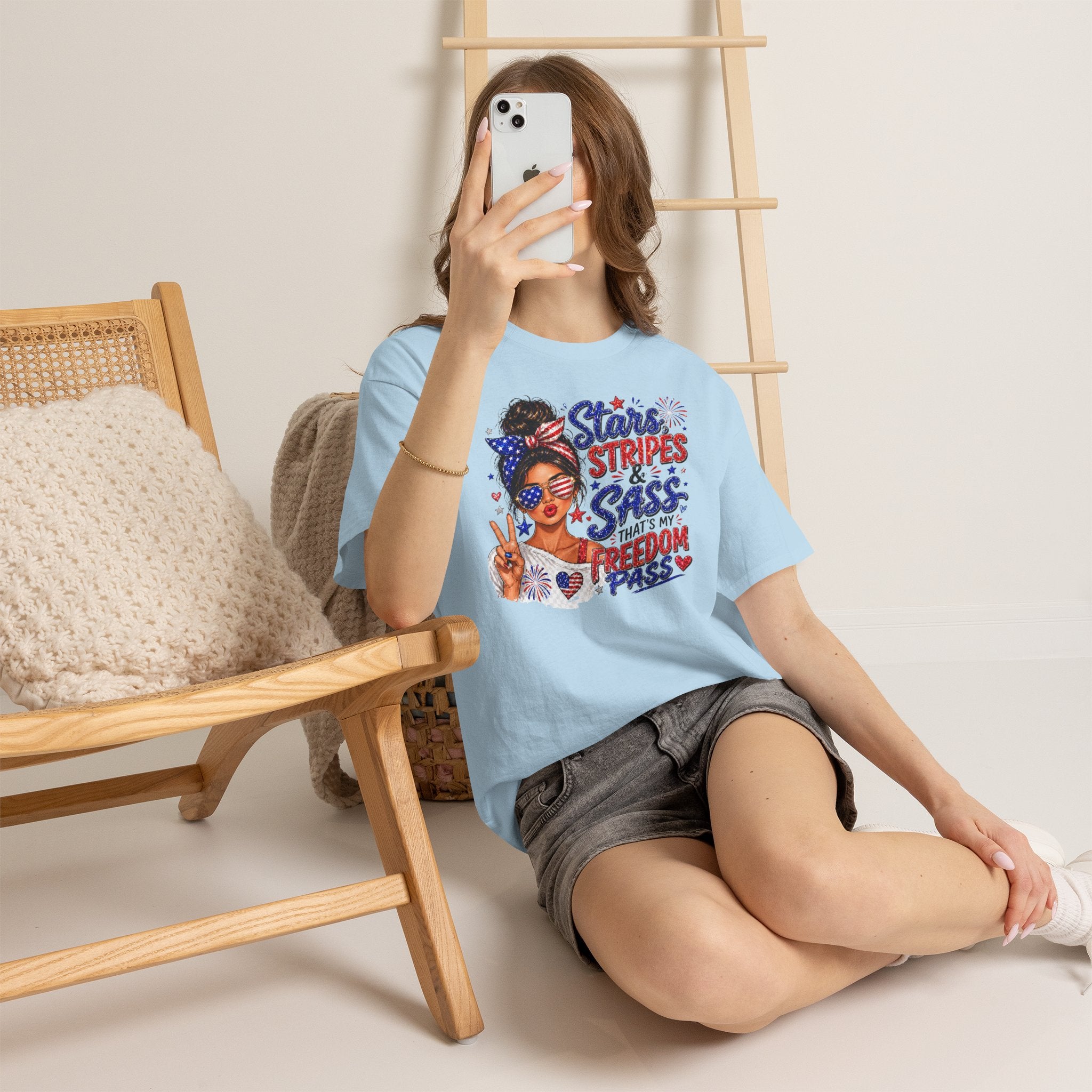Patriotic 'Stars, Stripes & Sass' Tee — Fourth of July Women's Graphic T-Shirt