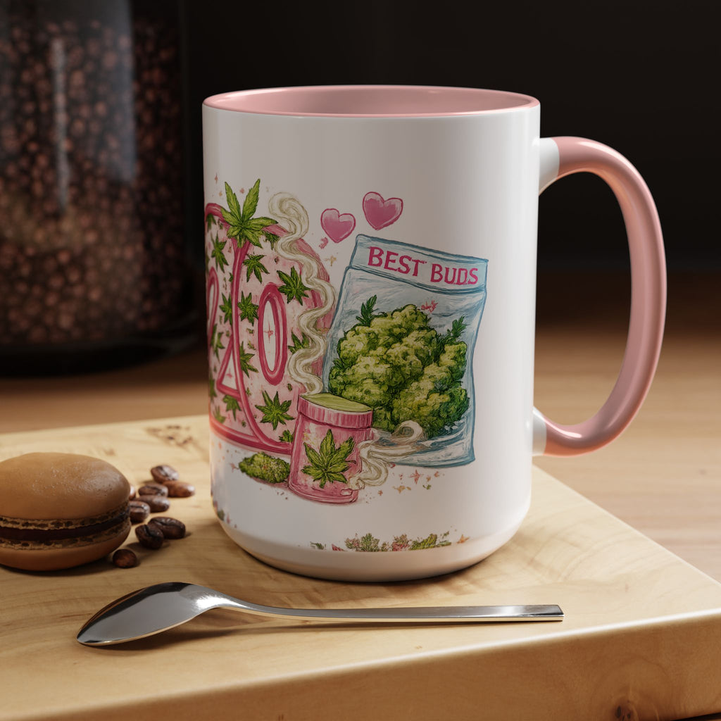 420 Cannabis Coffee Mug — 'Best Buds' Accent Tea Cup (11/15oz)