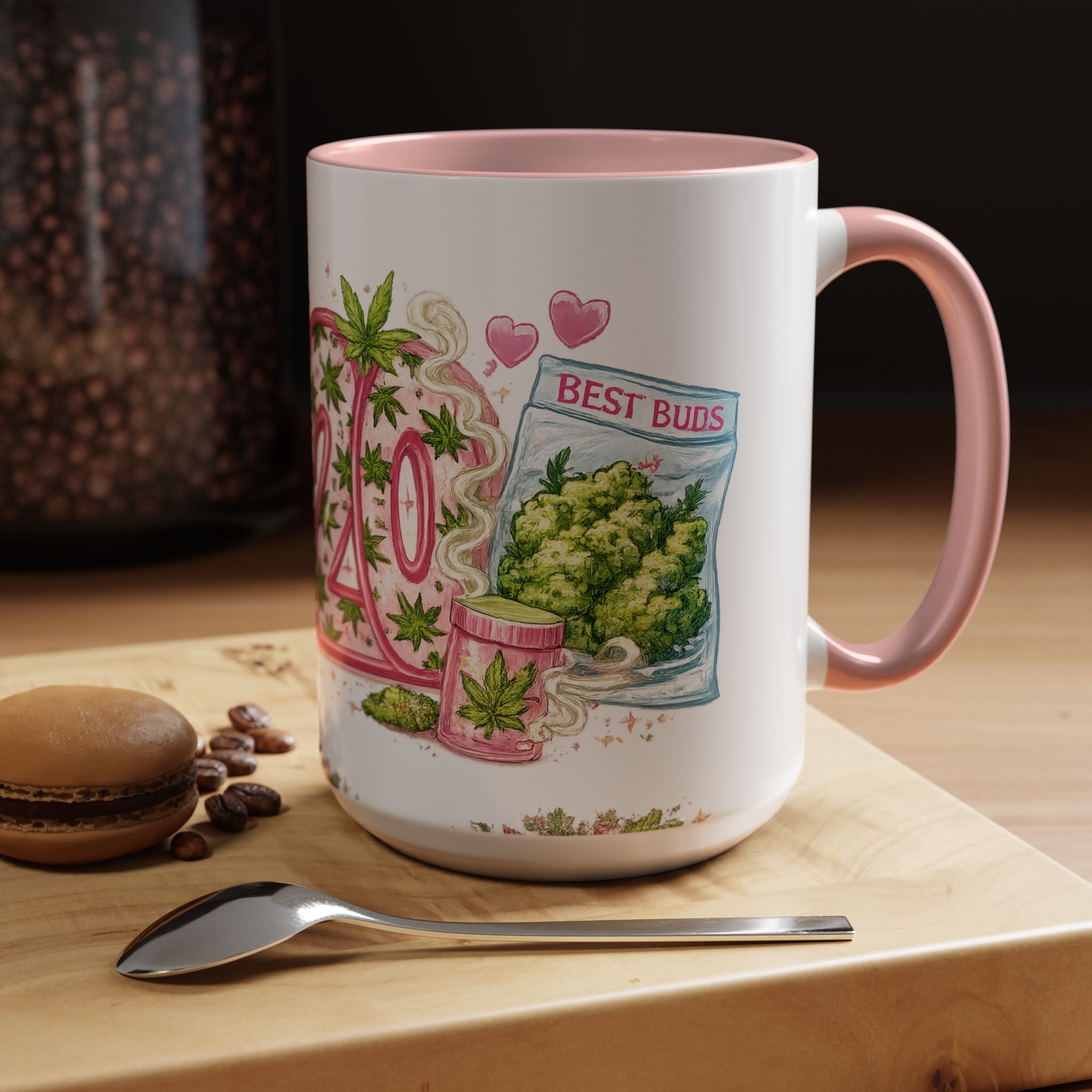 420 Cannabis Coffee Mug — 'Best Buds' Accent Tea Cup (11/15oz)