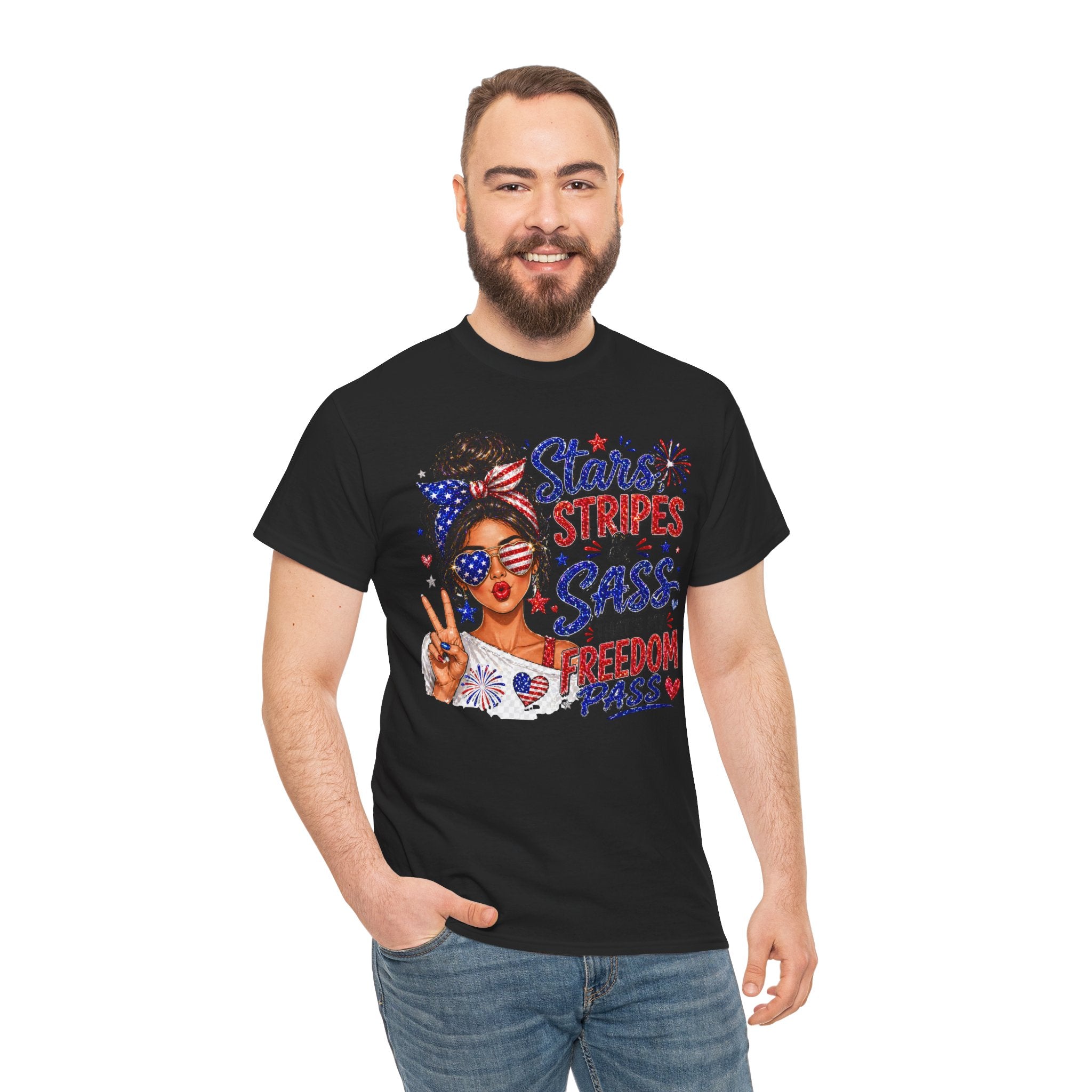 Patriotic 'Stars, Stripes & Sass' Tee — Fourth of July Women's Graphic T-Shirt
