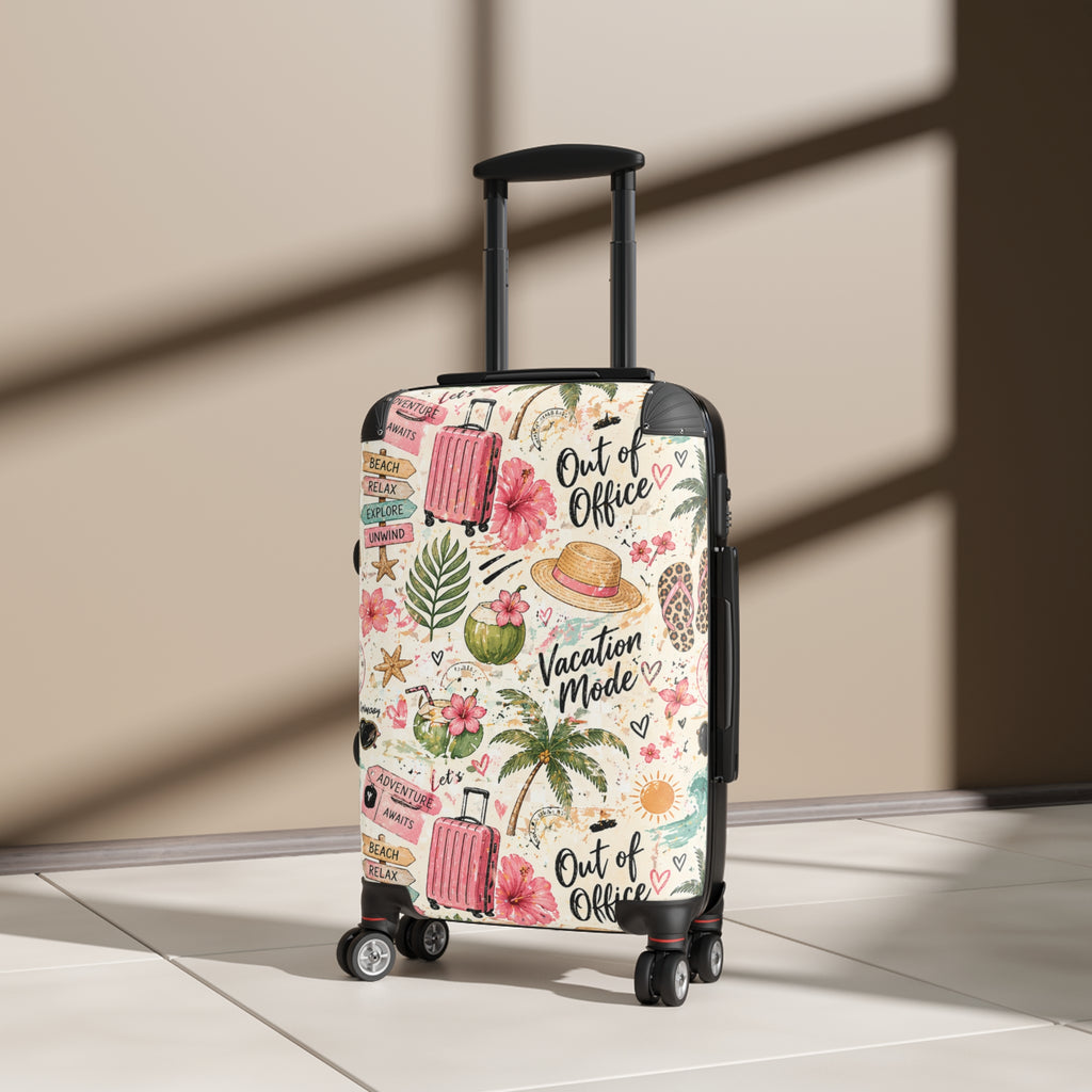 Suitcase - 'Vacation Mode' Tropical Carry-On Luggage Cover