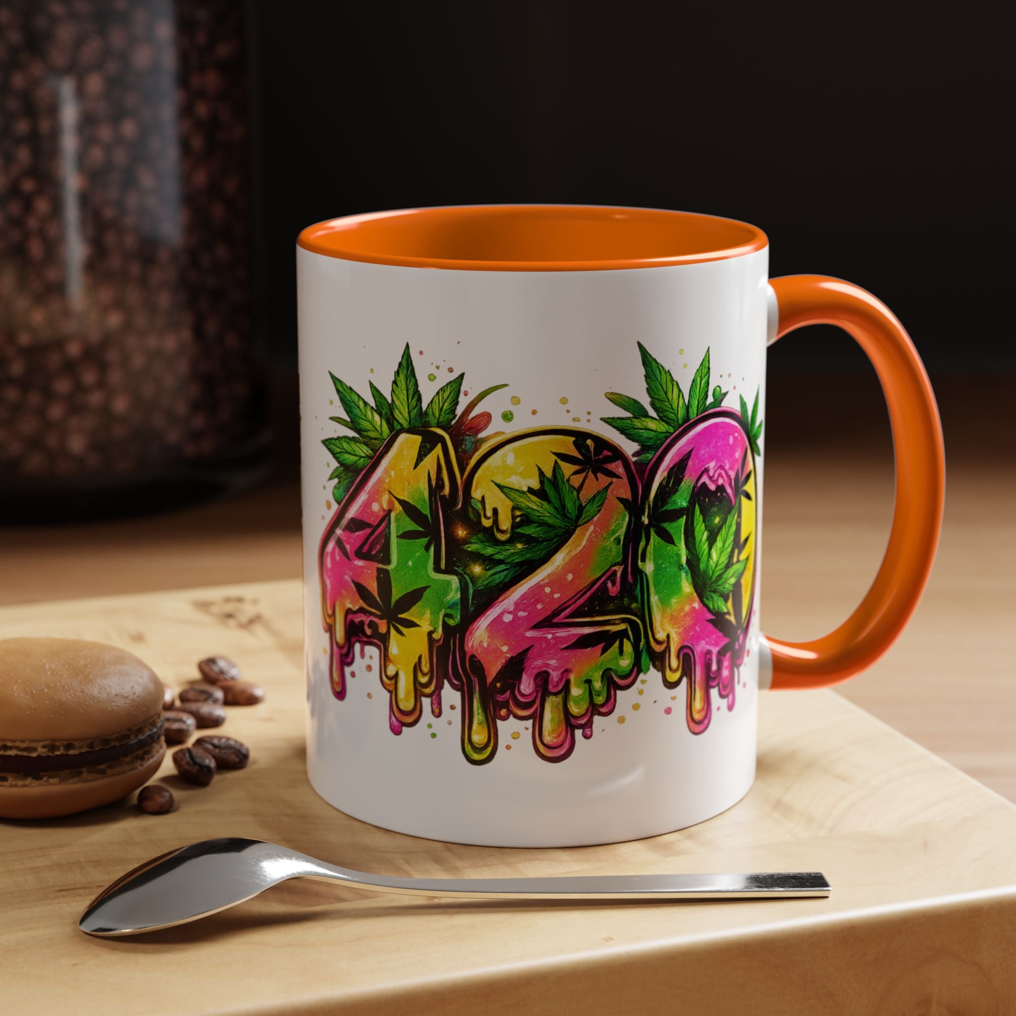 420 Drip Coffee Mug — Colorful Cannabis Stoner Art Accent Mug (11/15oz)