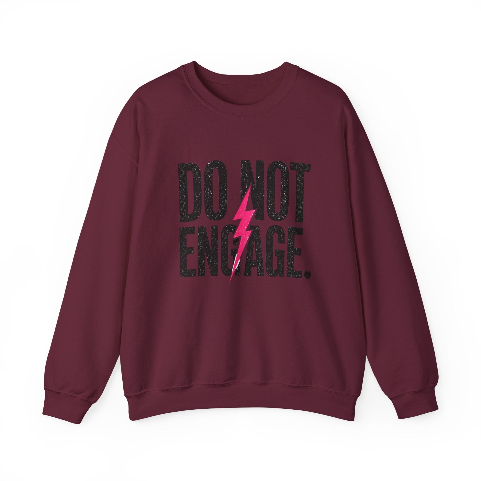 Do Not Engage Crewneck Sweatshirt – Bold Lightning Graphic Streetwear