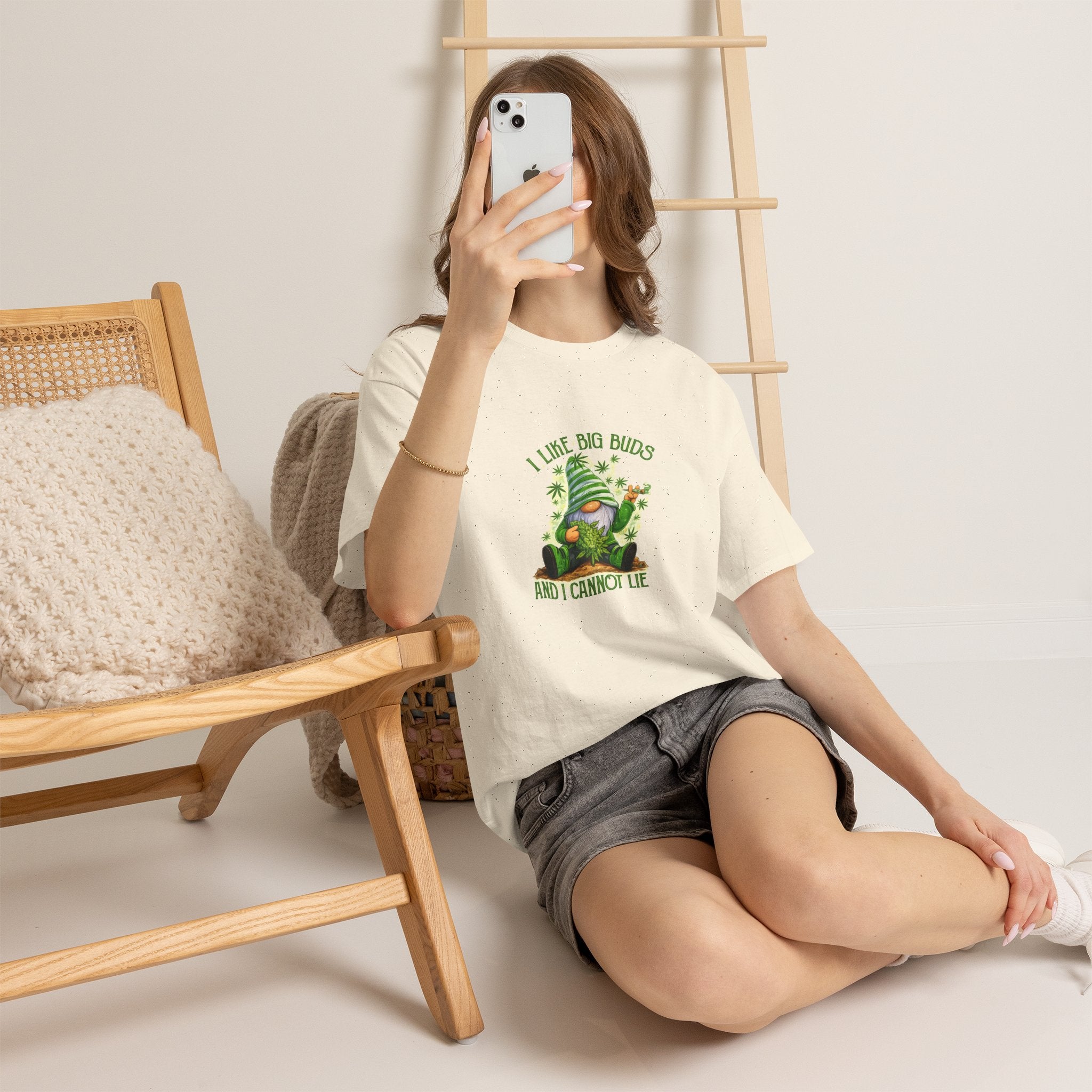 Gnome Cannabis Tee — "I Like Big Buds and I Cannot Lie" Graphic T-Shirt