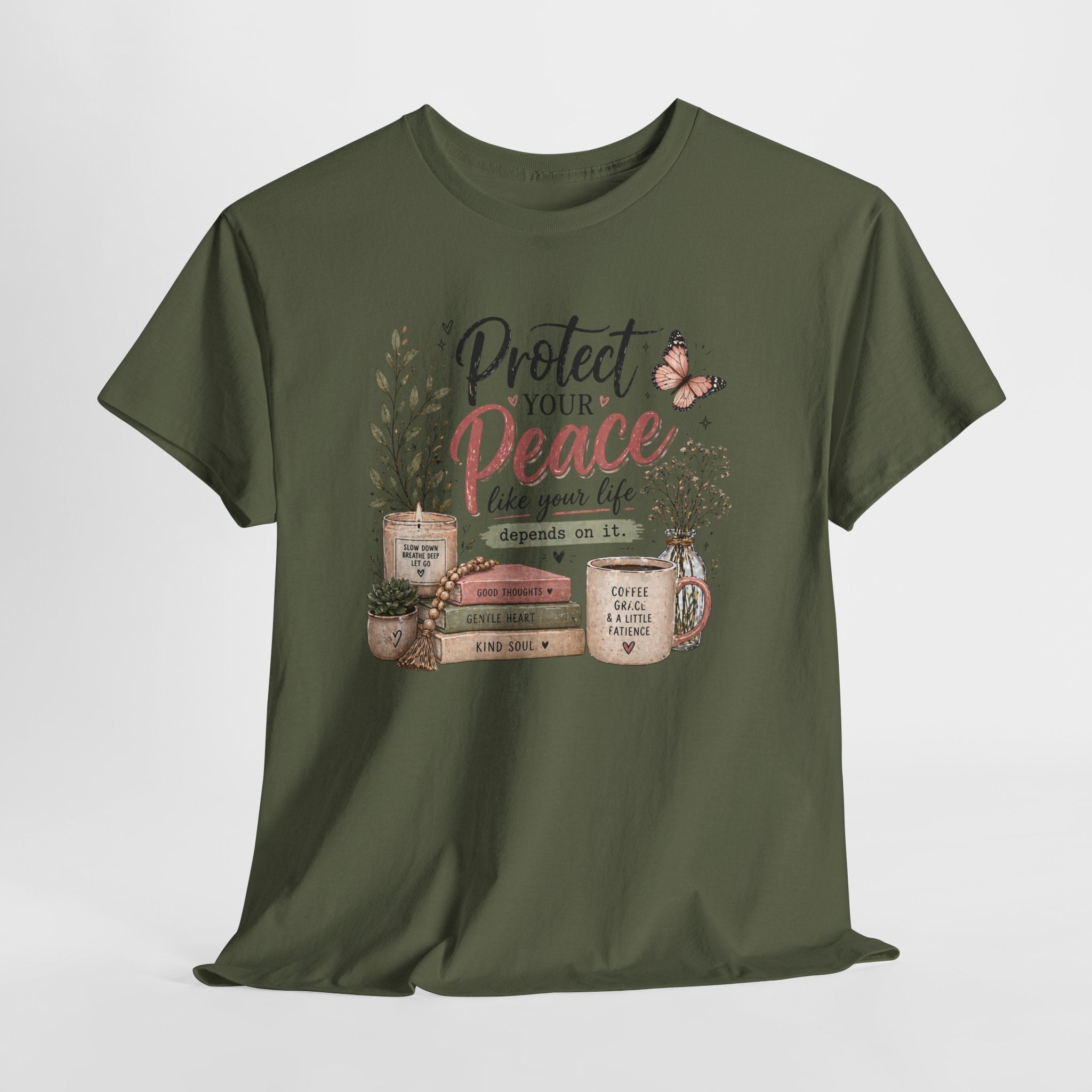 Protect Your Peace Tee — Inspirational Floral Graphic T-Shirt
