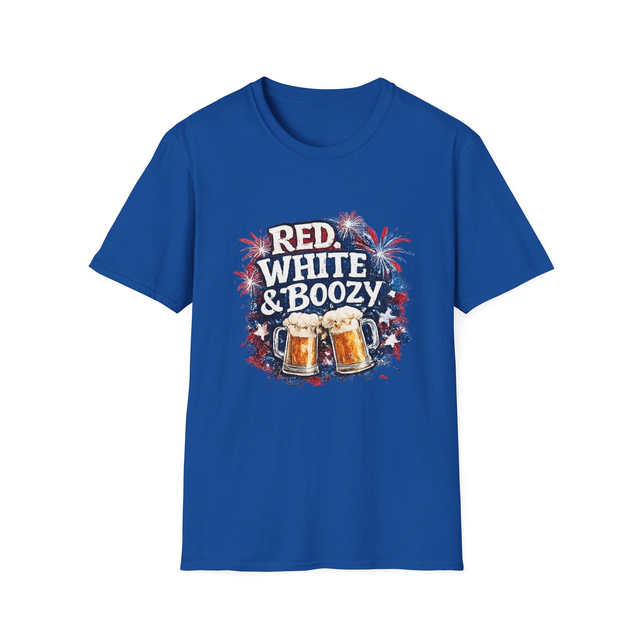 Red, White & Boozy Beer T-Shirt — Patriotic 4th of July Party Tee