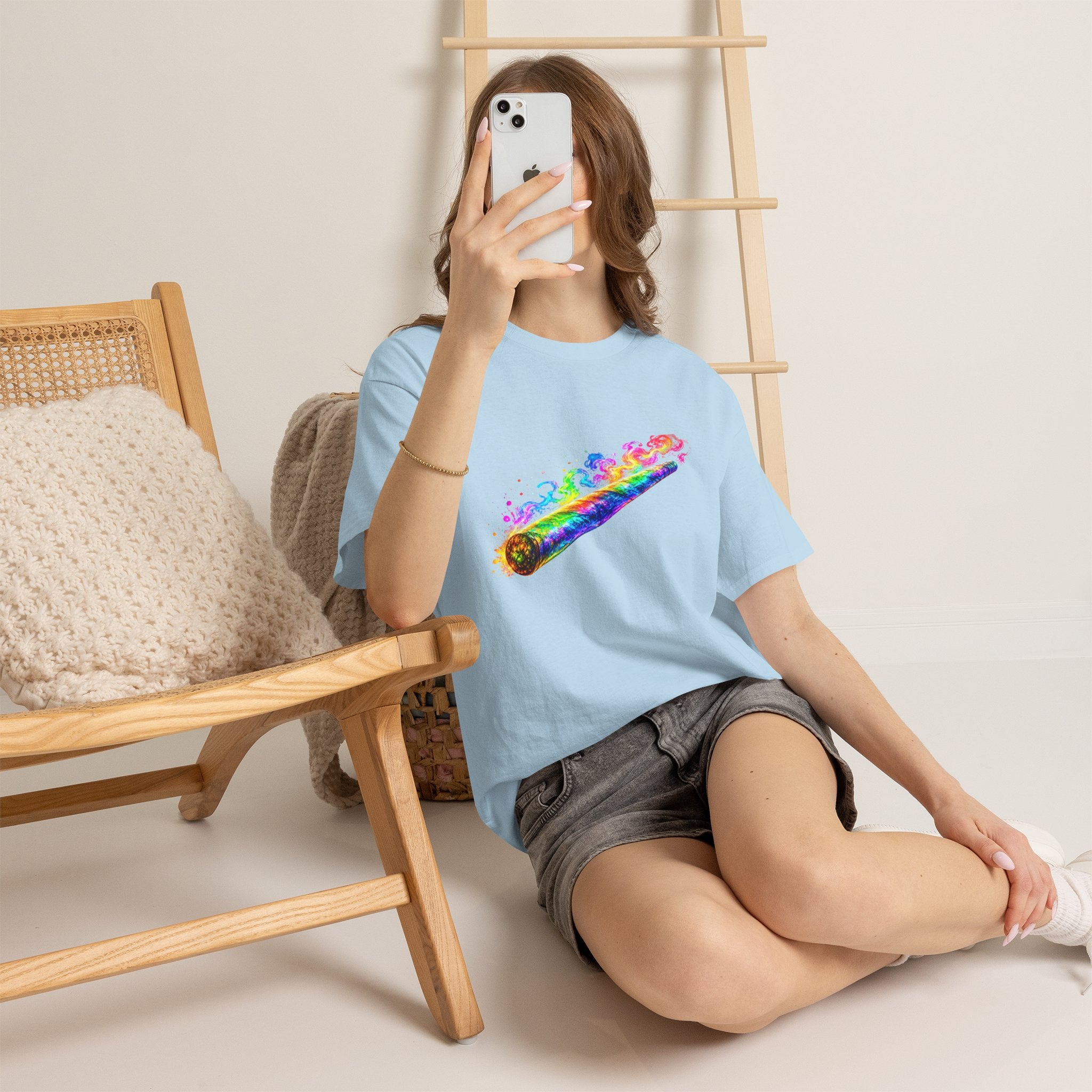 Rainbow Joint T-Shirt — Colorful Psychedelic Stoner Graphic Tee