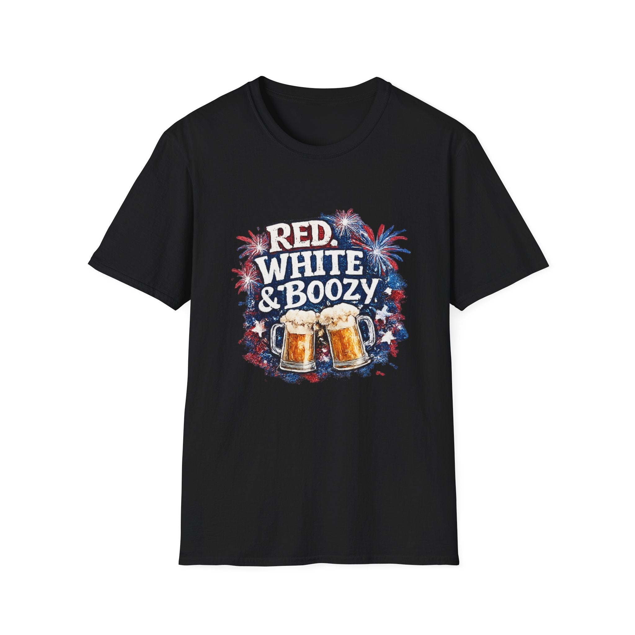 Red, White & Boozy Beer T-Shirt — Patriotic 4th of July Party Tee