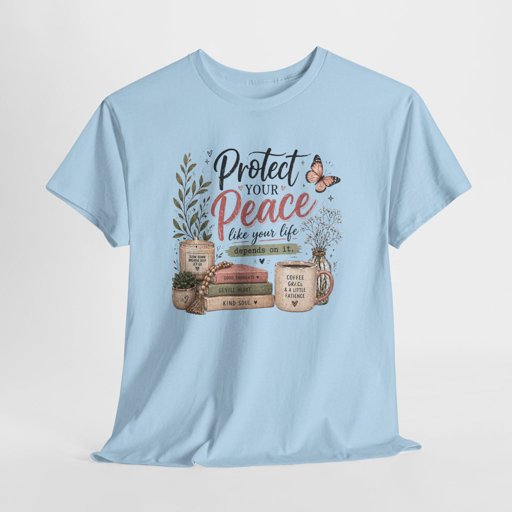 Protect Your Peace Tee — Inspirational Floral Graphic T-Shirt