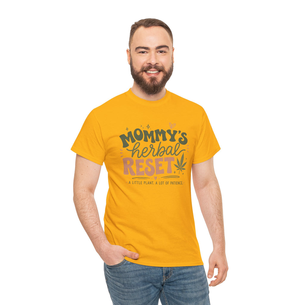 T-Shirt — "Mommy's Herbal Reset" Graphic Tee (Cannabis Plant Mom Shirt)