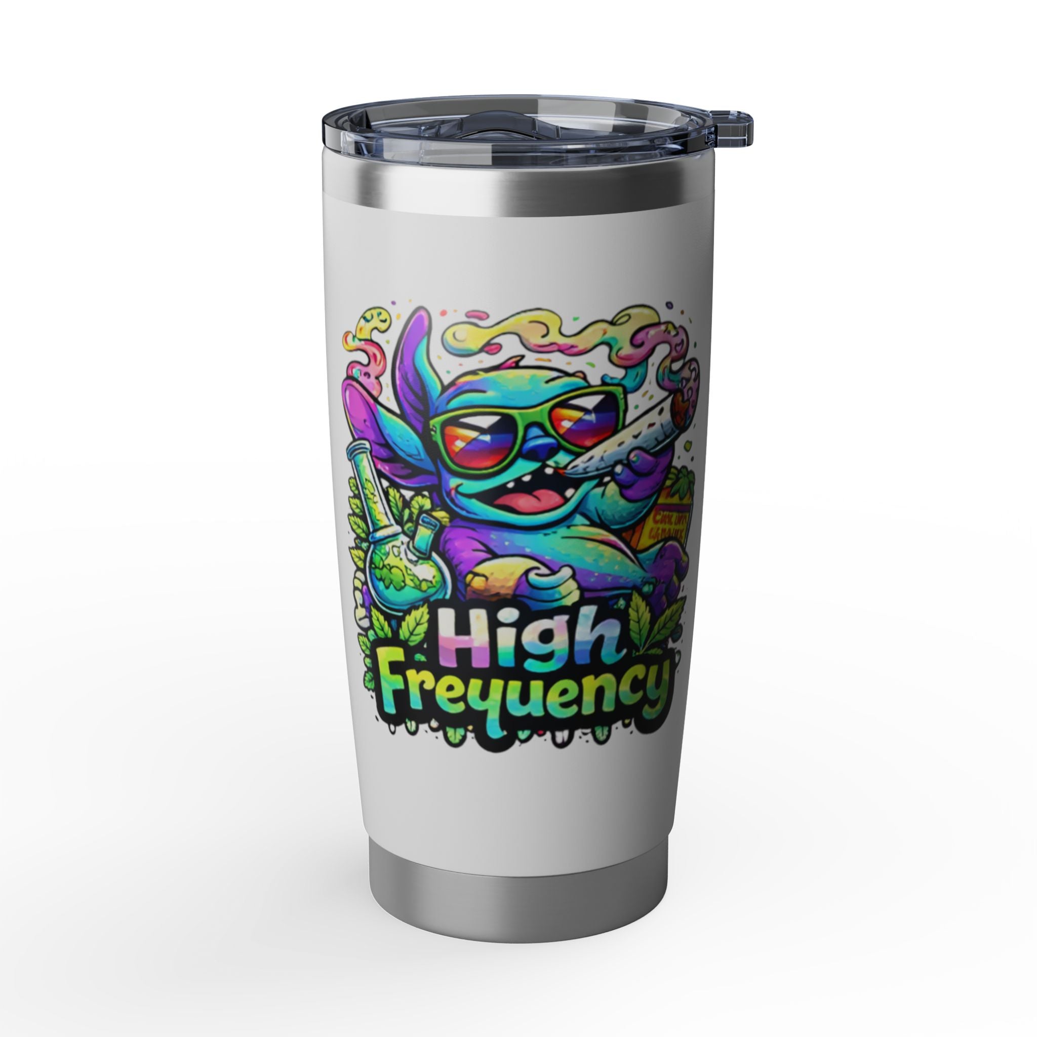 20oz Tumbler — Colorful Vagabond Travel Cup with 'Vagabond' Adventure Artwork