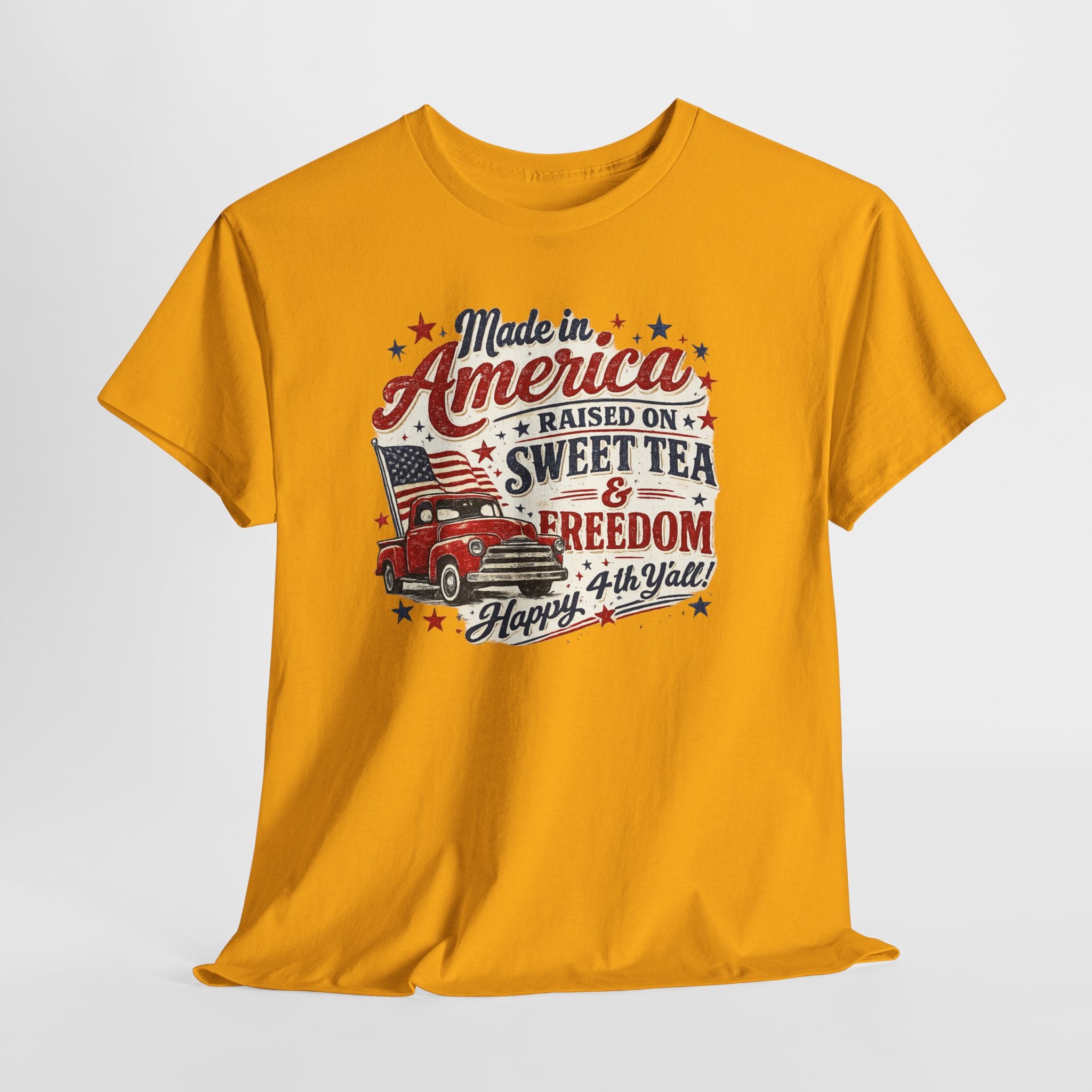 Made in America Sweet Tea & Freedom T-Shirt — 4th of July Patriotic Tee