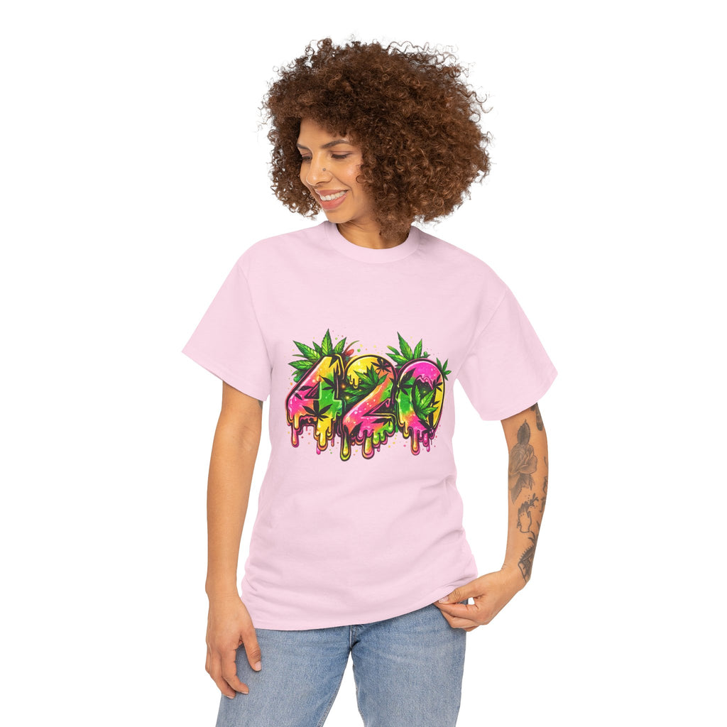 420 Drip Graphic T-Shirt — Cannabis Leaf Streetwear Tee