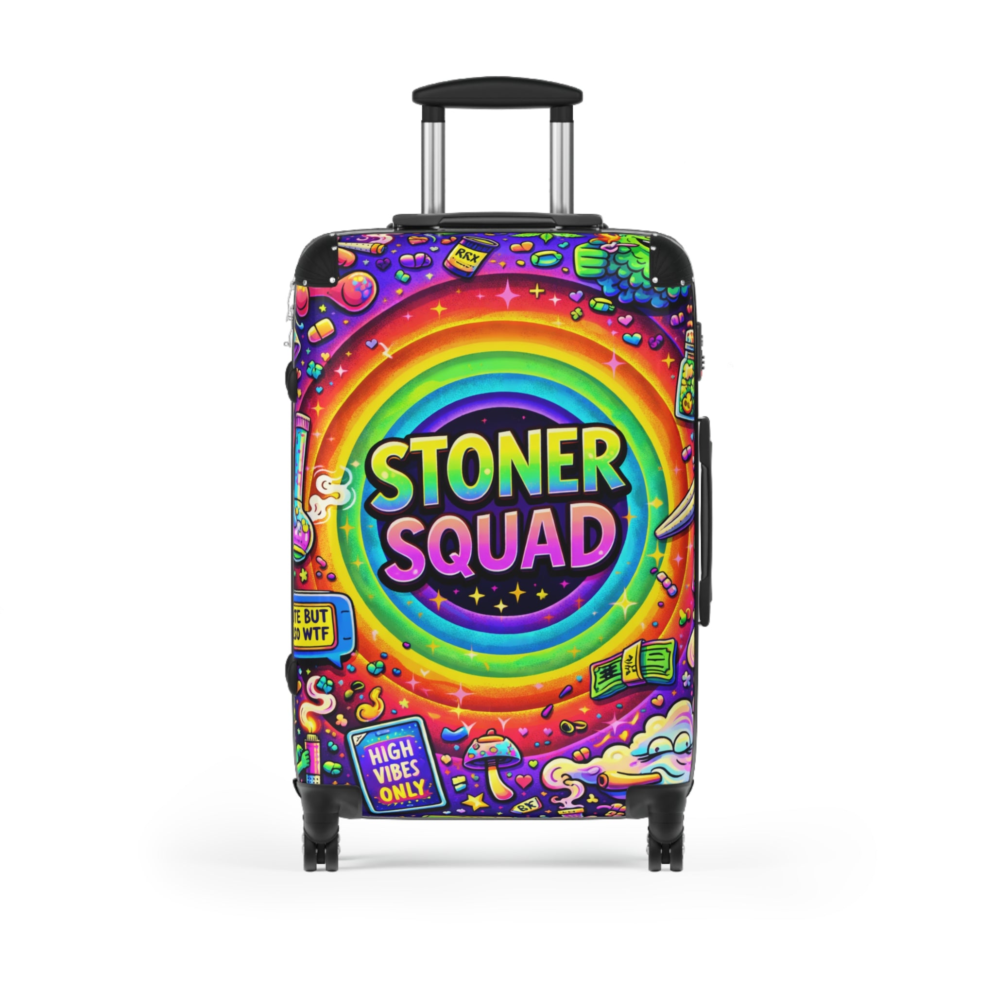 Stoner Squad Carry-On Suitcase – Colorful Psychedelic Travel Luggage