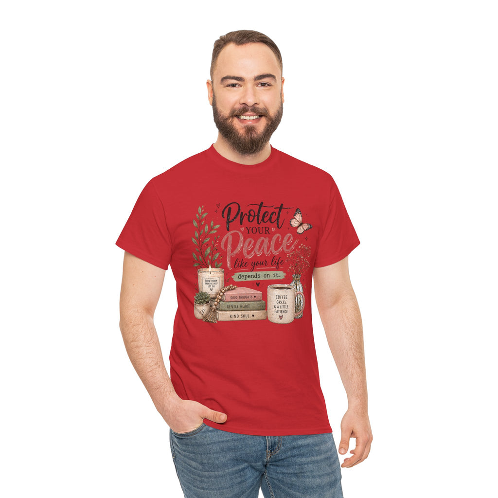 Protect Your Peace Tee — Inspirational Floral Graphic T-Shirt
