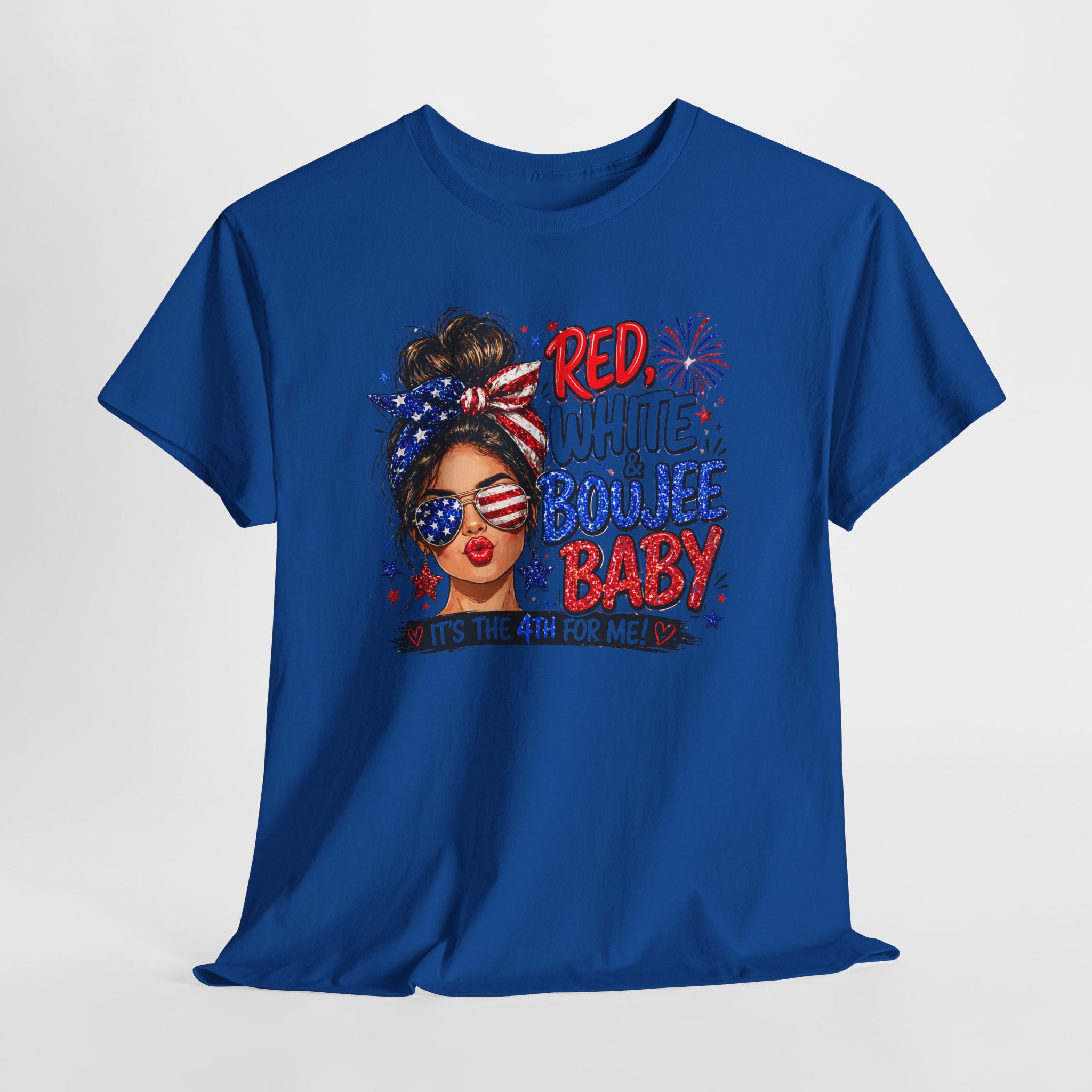Patriotic 'Red White Boujee Baby' Tee – 4th of July Women's Graphic Shirt
