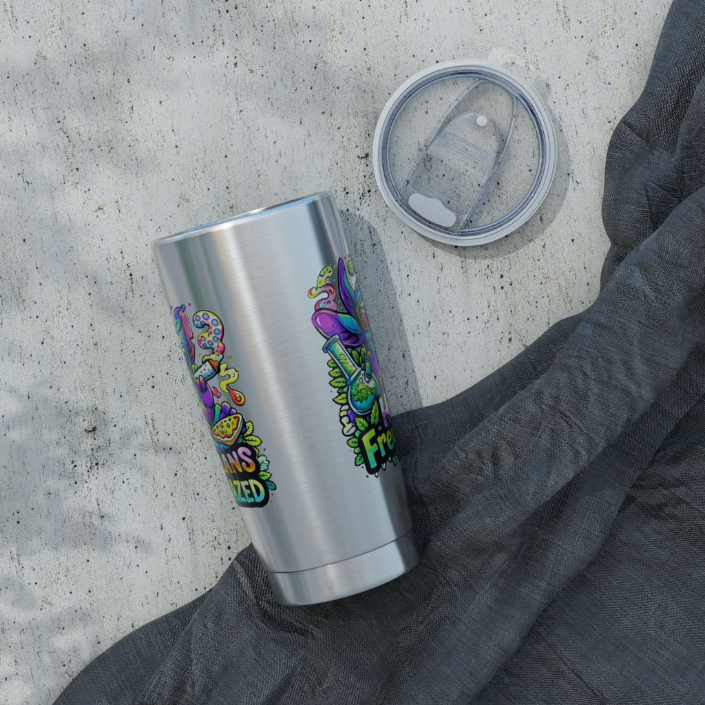 20oz Tumbler — Colorful Vagabond Travel Cup with 'Vagabond' Adventure Artwork