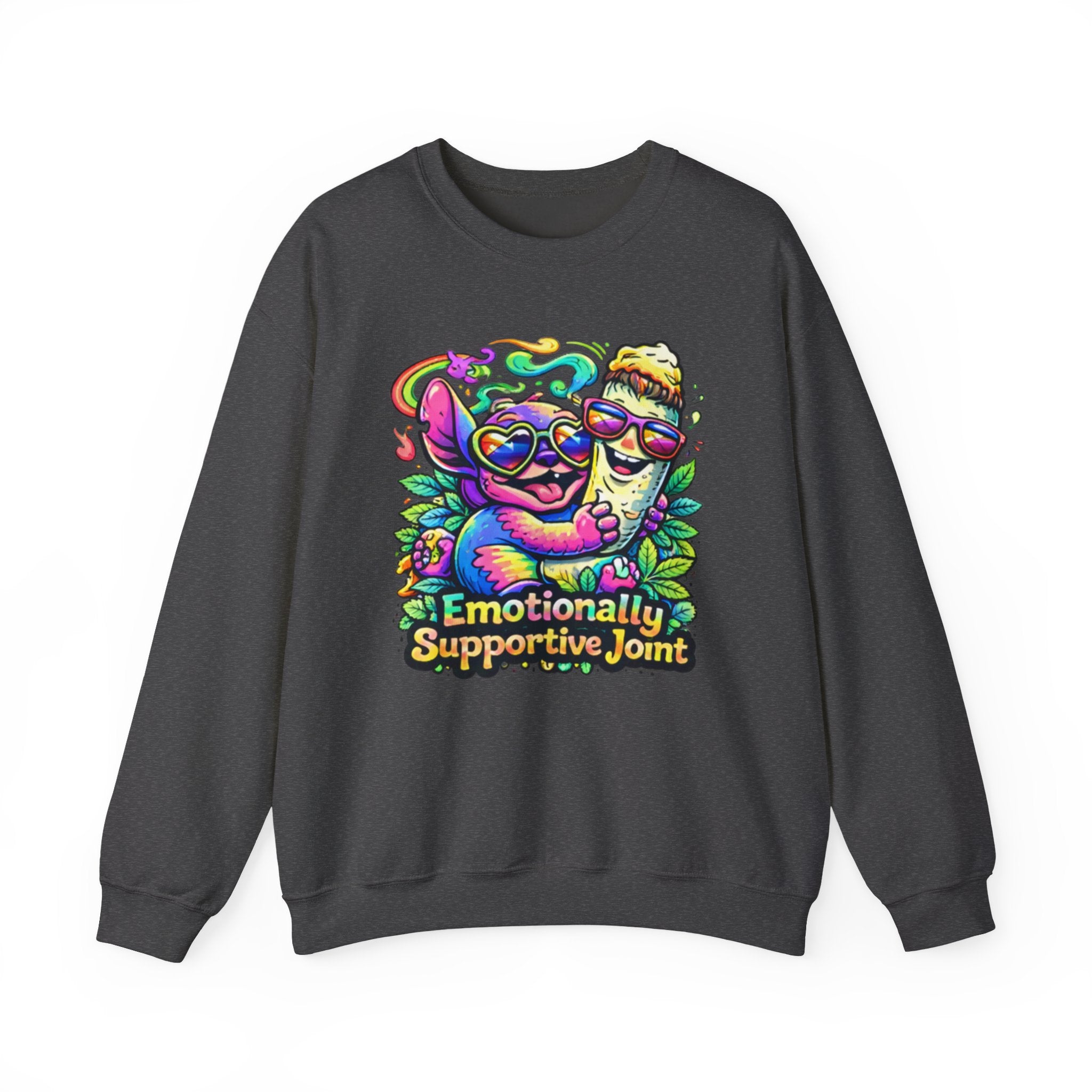 Emotionally Supportive Joint Sweatshirt — Cute Sloth & Joint Hug Graphic