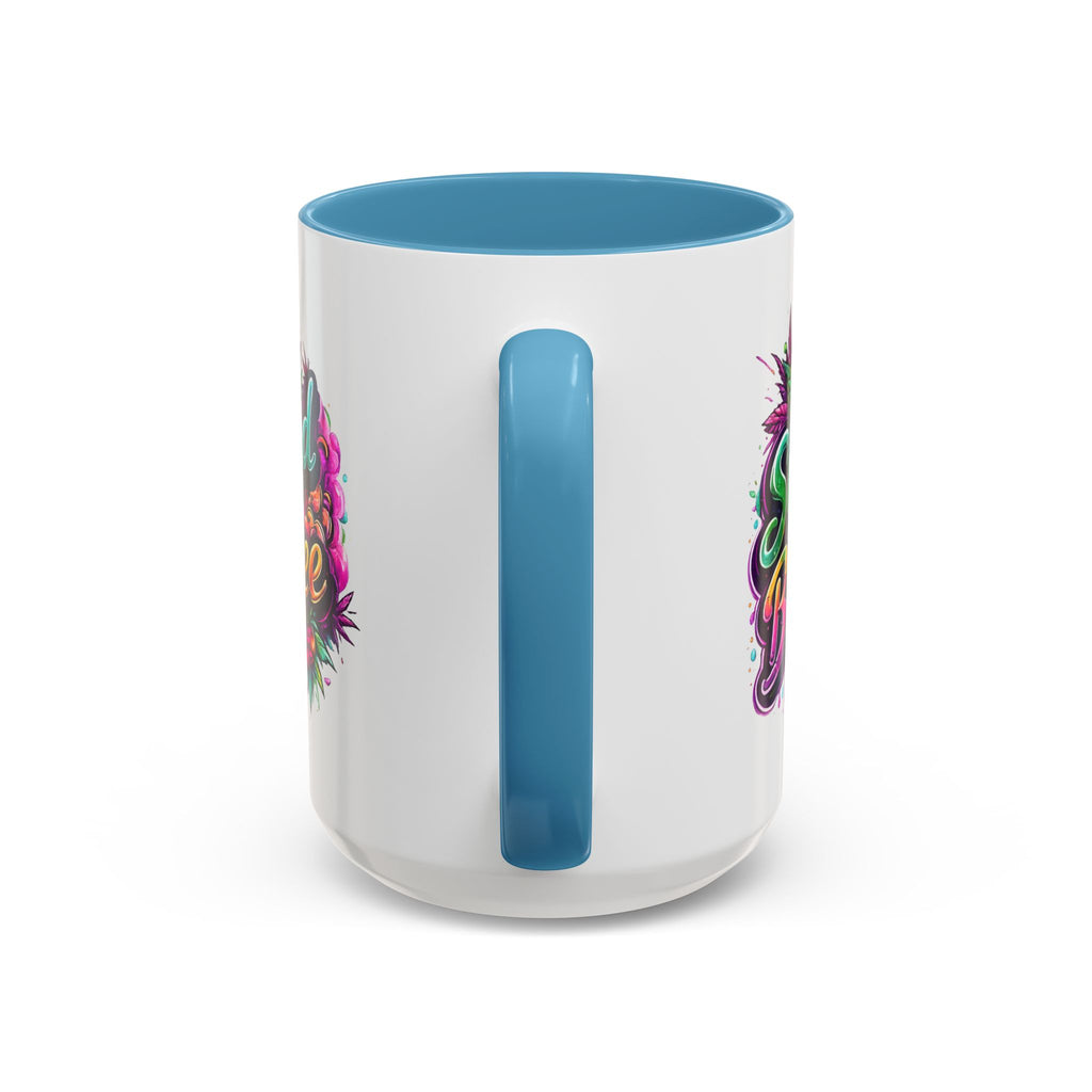 Accent Coffee Mug — "Stoned and Boujee" Colorful Cannabis Art
