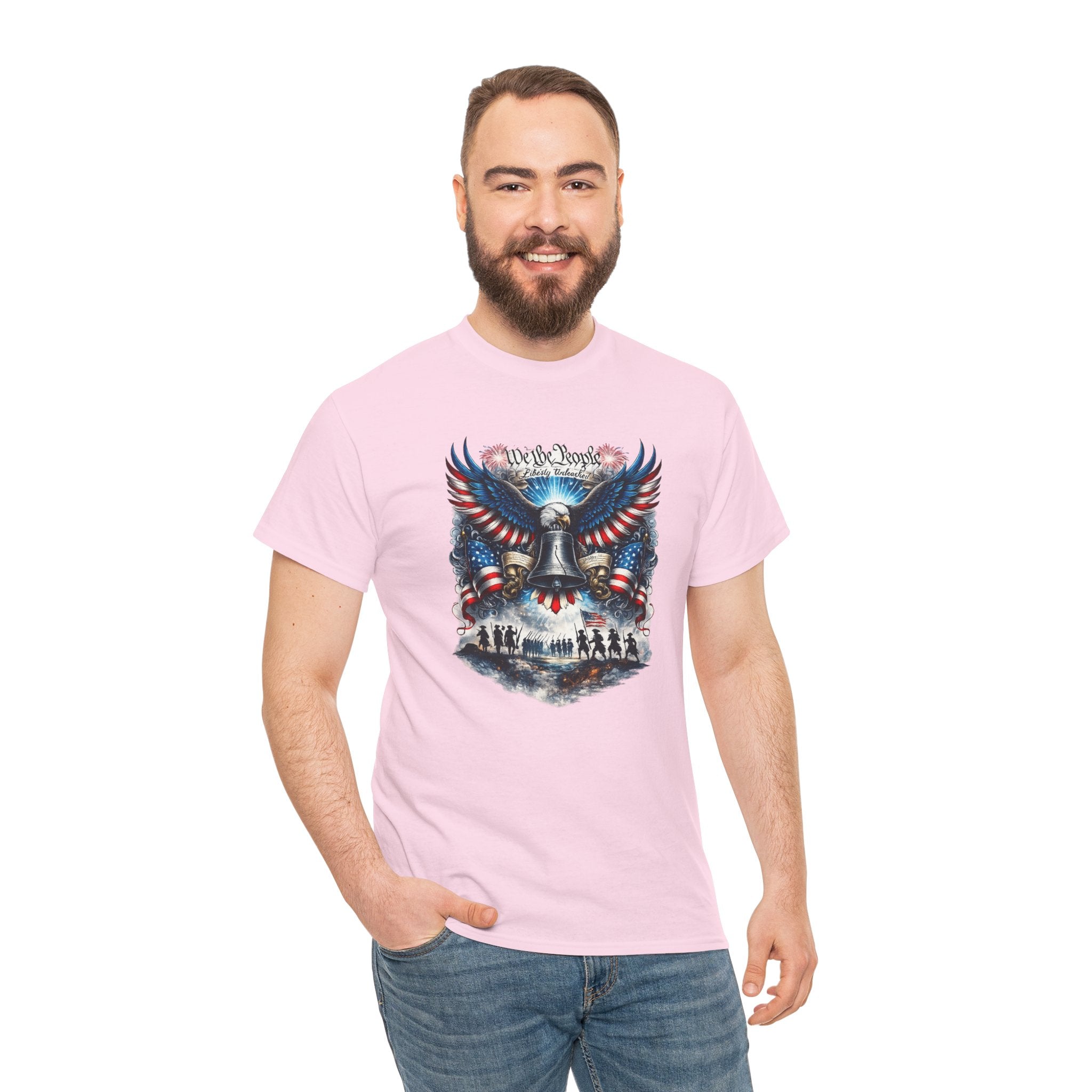 Patriotic Eagle Tee — "We the People" Liberty Bell Graphic T-Shirt