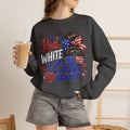 Crewneck Sweatshirt - "Red, White & Cute to Boot" Patriotic Women’s Graphic