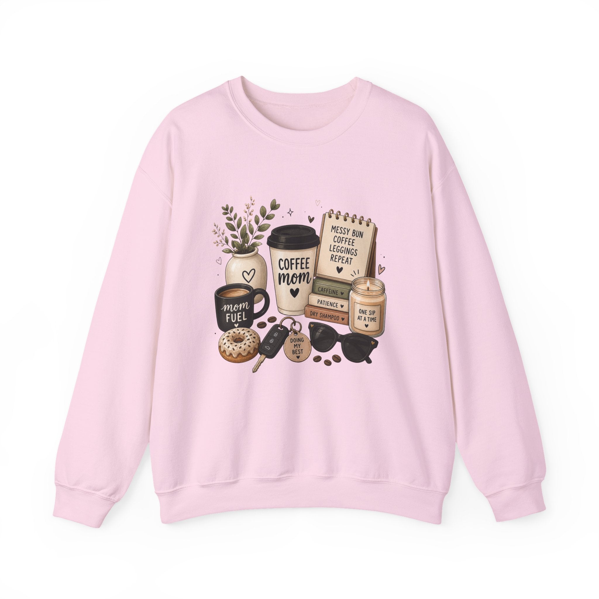 Coffee Mom Crewneck Sweatshirt — Cozy Morning Coffee Lover Graphic