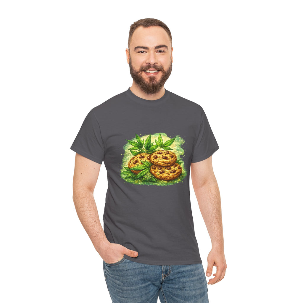 Cookie & Basil Garden Tee — Cute Baked Goods Illustration T-Shirt