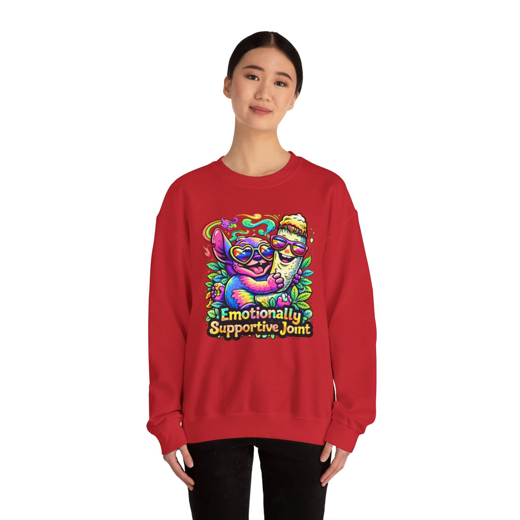 Emotionally Supportive Joint Sweatshirt — Cute Sloth & Joint Hug Graphic