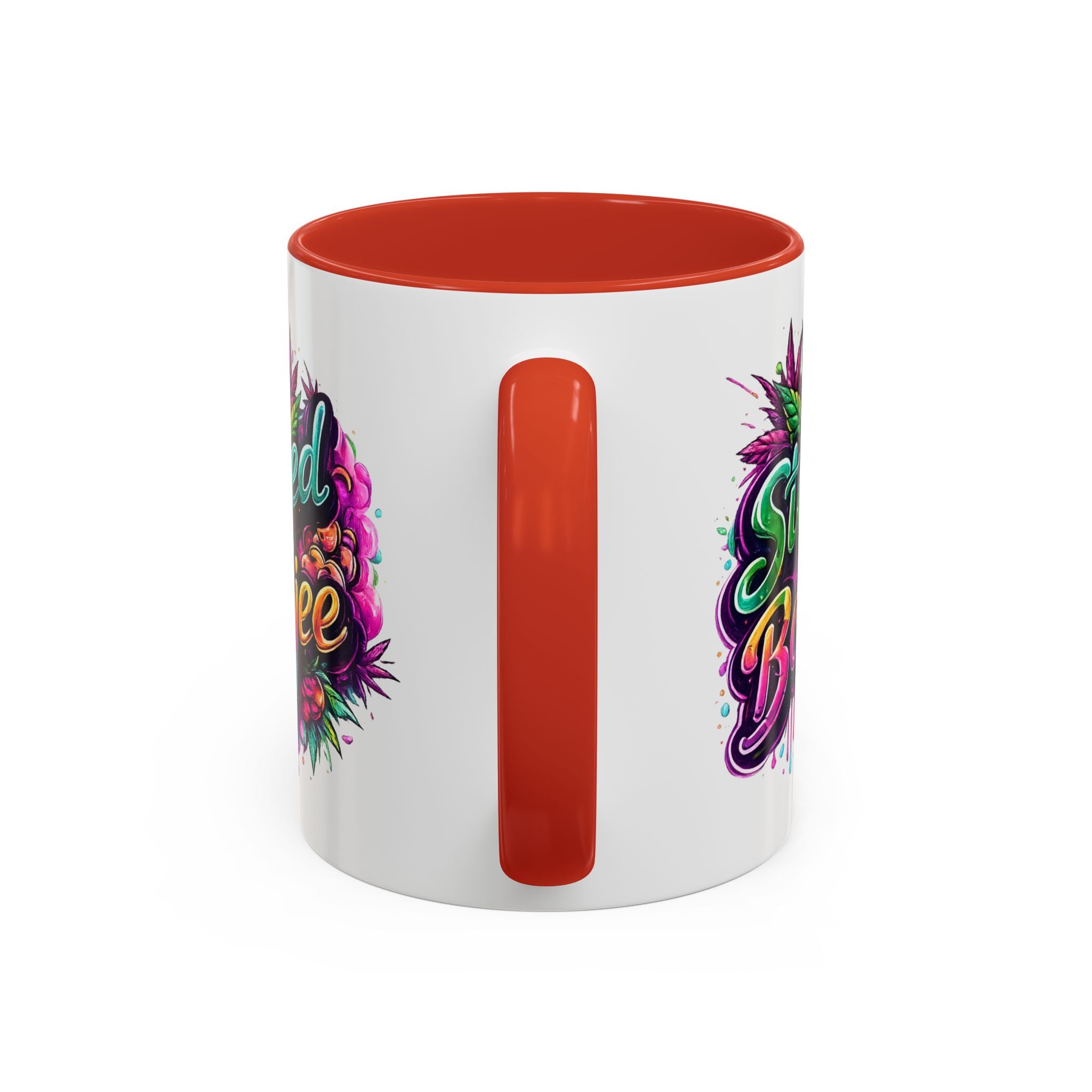 Accent Coffee Mug — "Stoned and Boujee" Colorful Cannabis Art