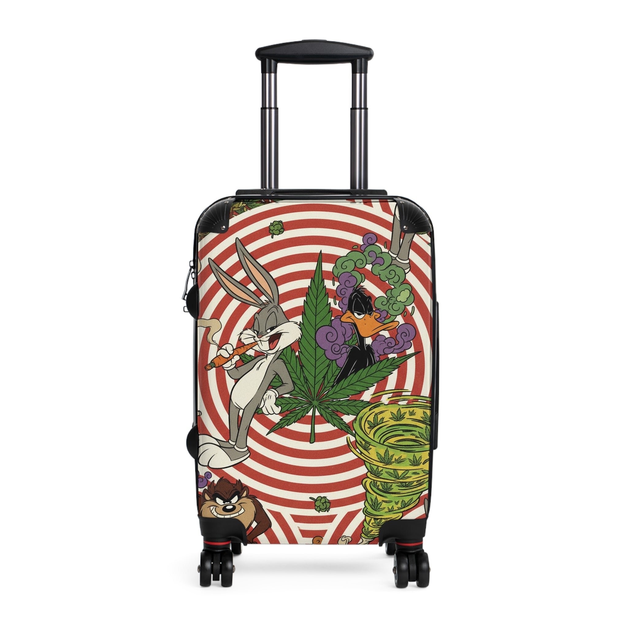 Cannabis Cartoon Suitcase – Retro Bugs Bunny & Daffy Luggage