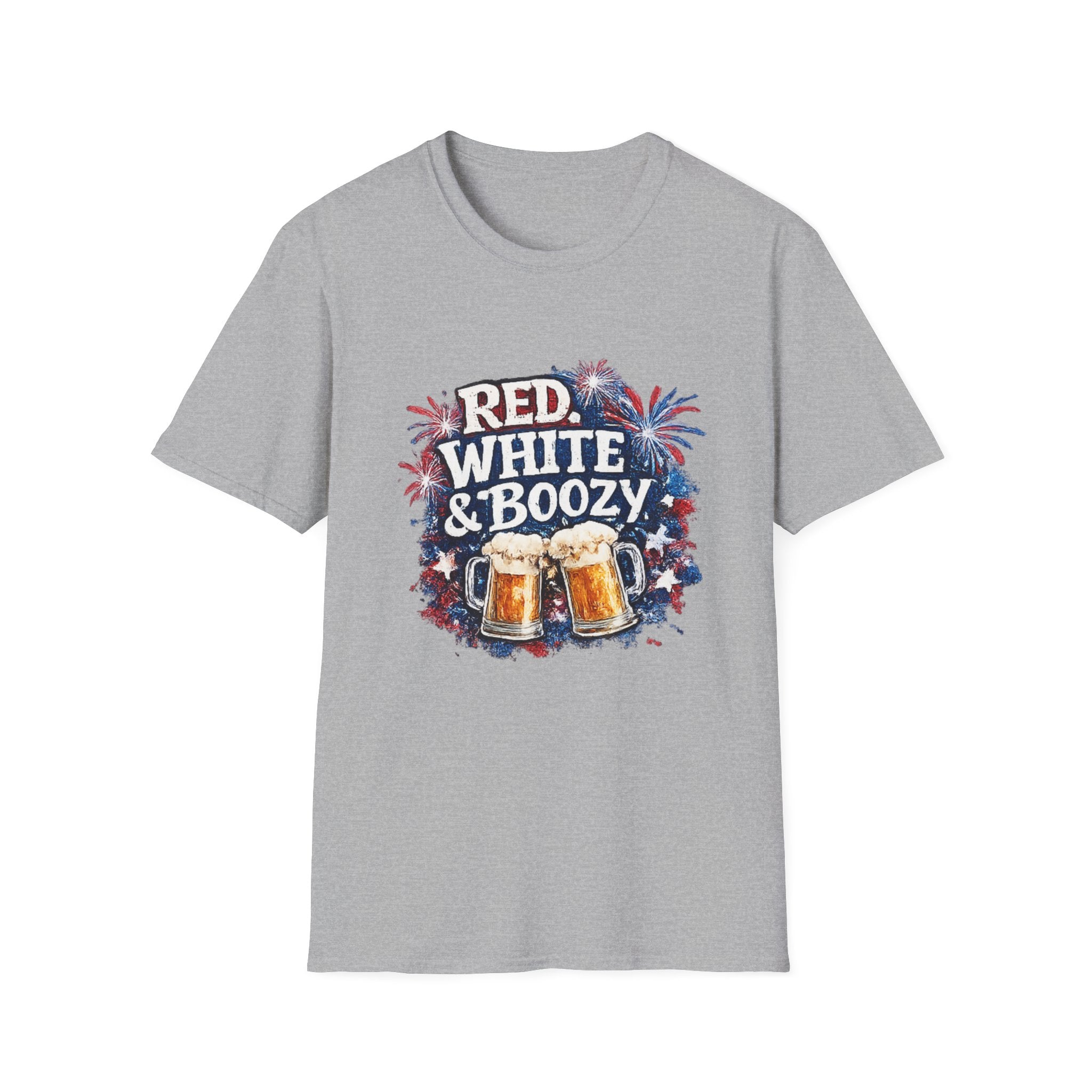 Red, White & Boozy Beer T-Shirt — Patriotic 4th of July Party Tee