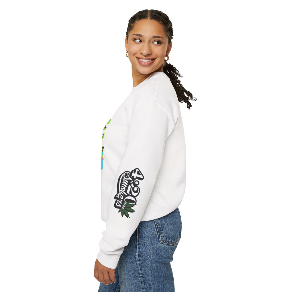 Stoner Chicks Crewneck Sweatshirt — Retro Cannabis Graphic
