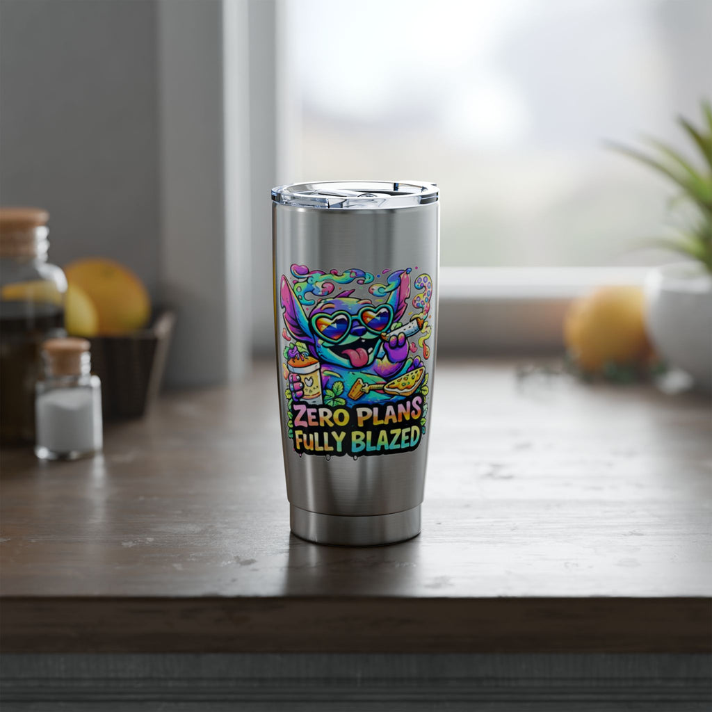 20oz Tumbler — Colorful Vagabond Travel Cup with 'Vagabond' Adventure Artwork