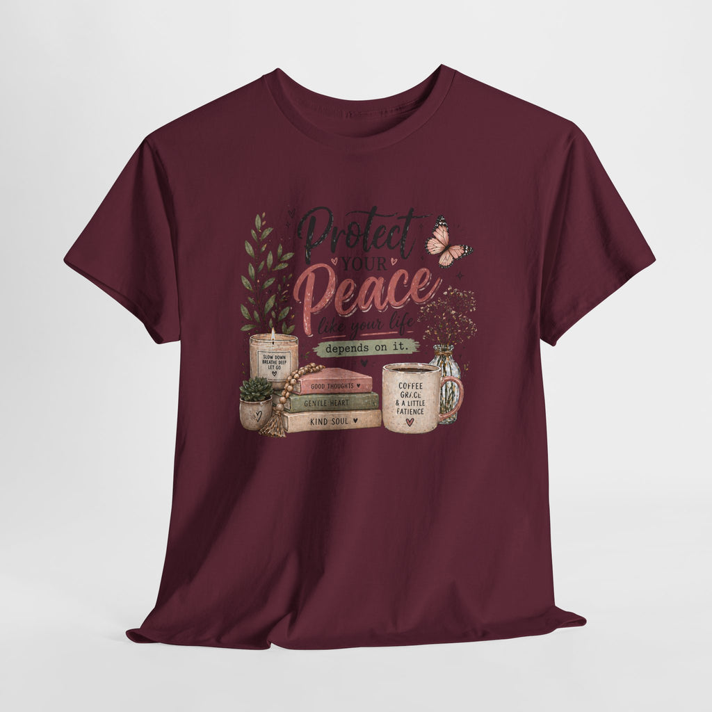 Protect Your Peace Tee — Inspirational Floral Graphic T-Shirt