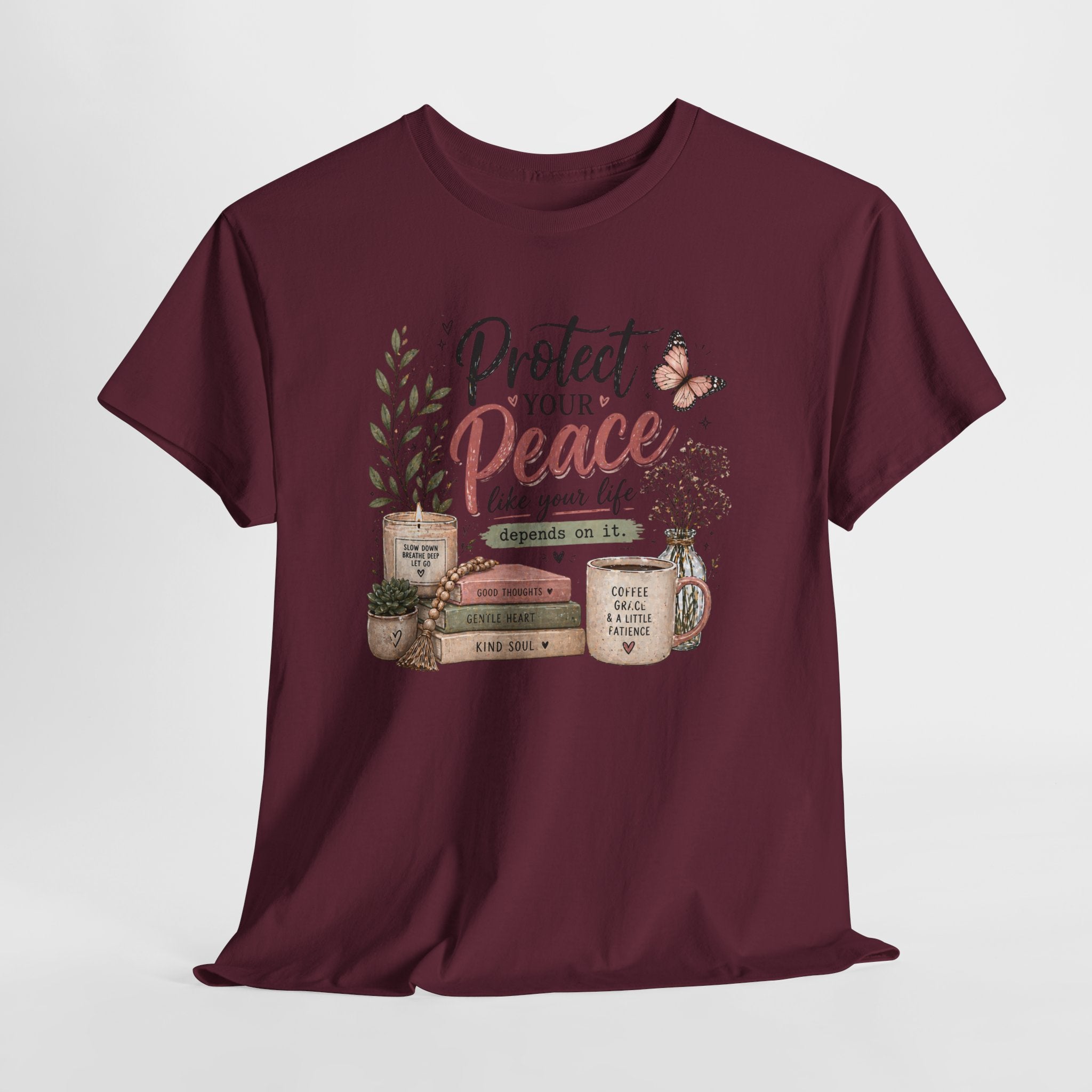 Protect Your Peace Tee — Inspirational Floral Graphic T-Shirt