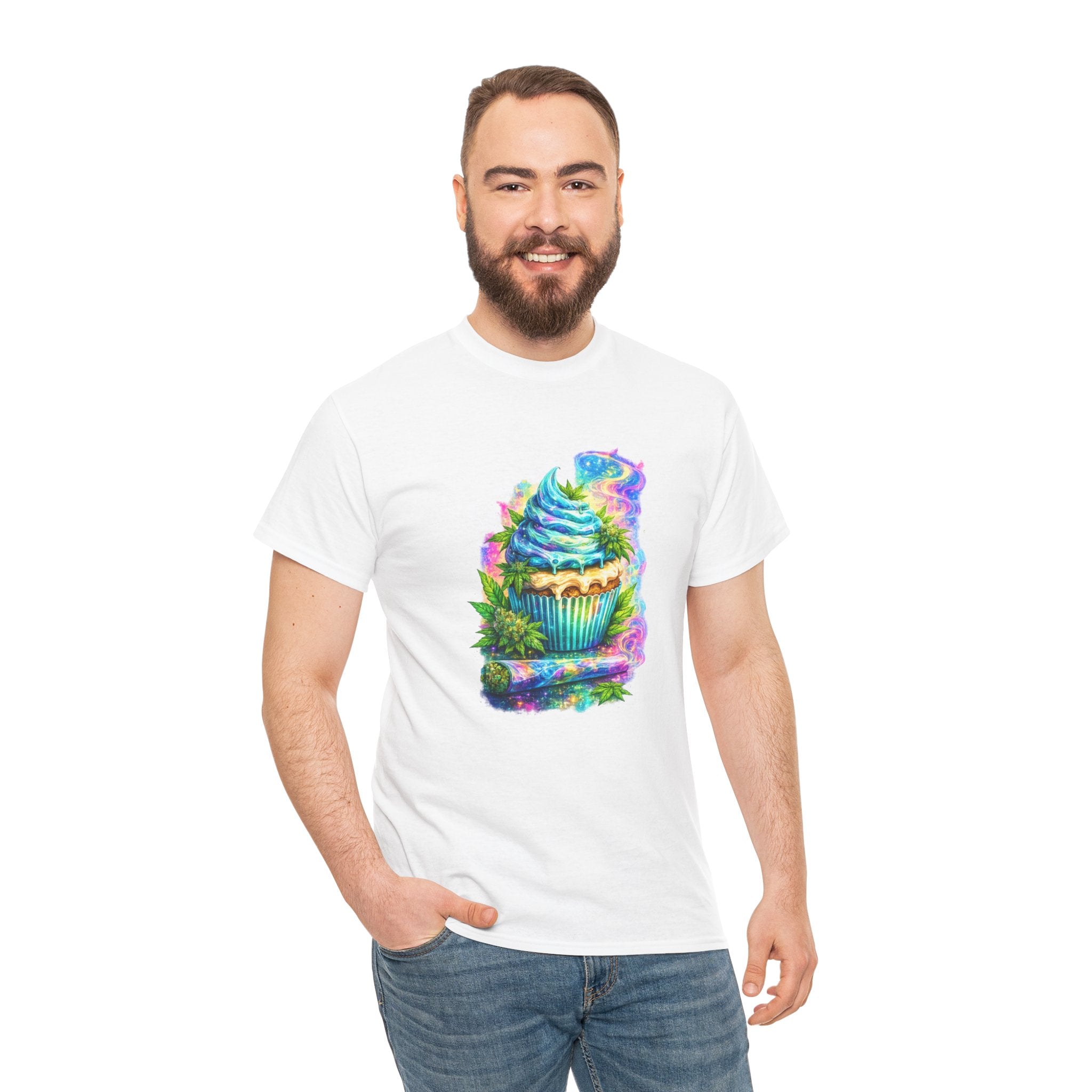 Cupcake Fantasy T-Shirt — Rainbow Psychedelic Dessert Tee