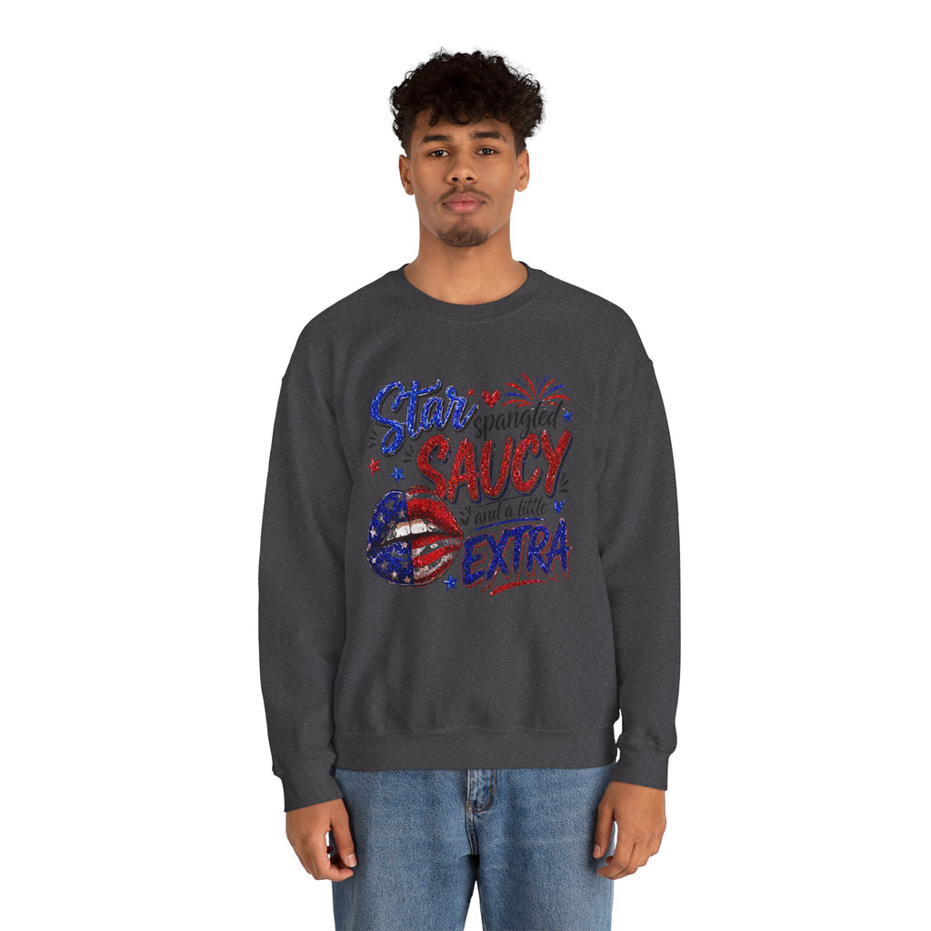 Patriotic 'Star Spangled Saucy & a Little Extra' Sweatshirt